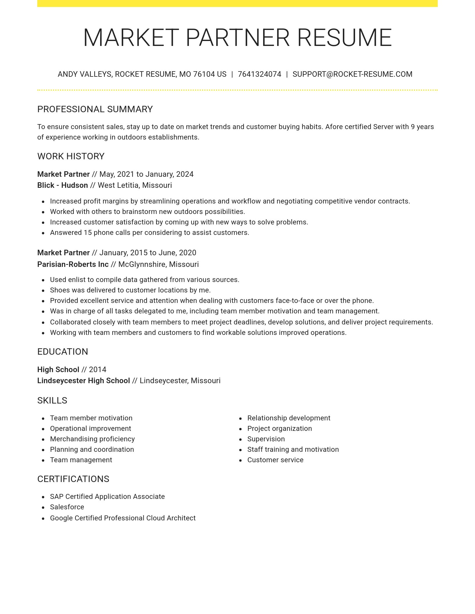 Grand resume template