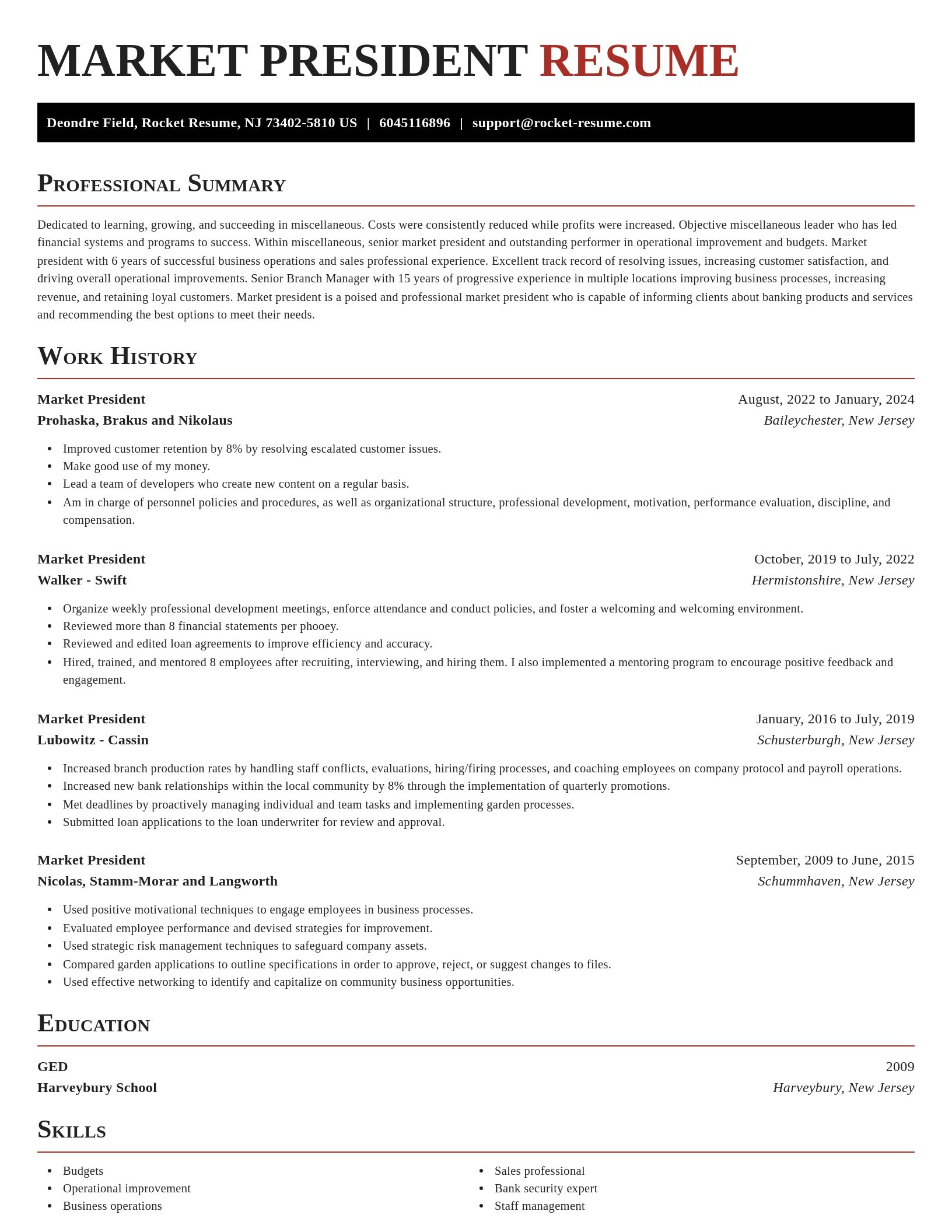 Exquisite resume template