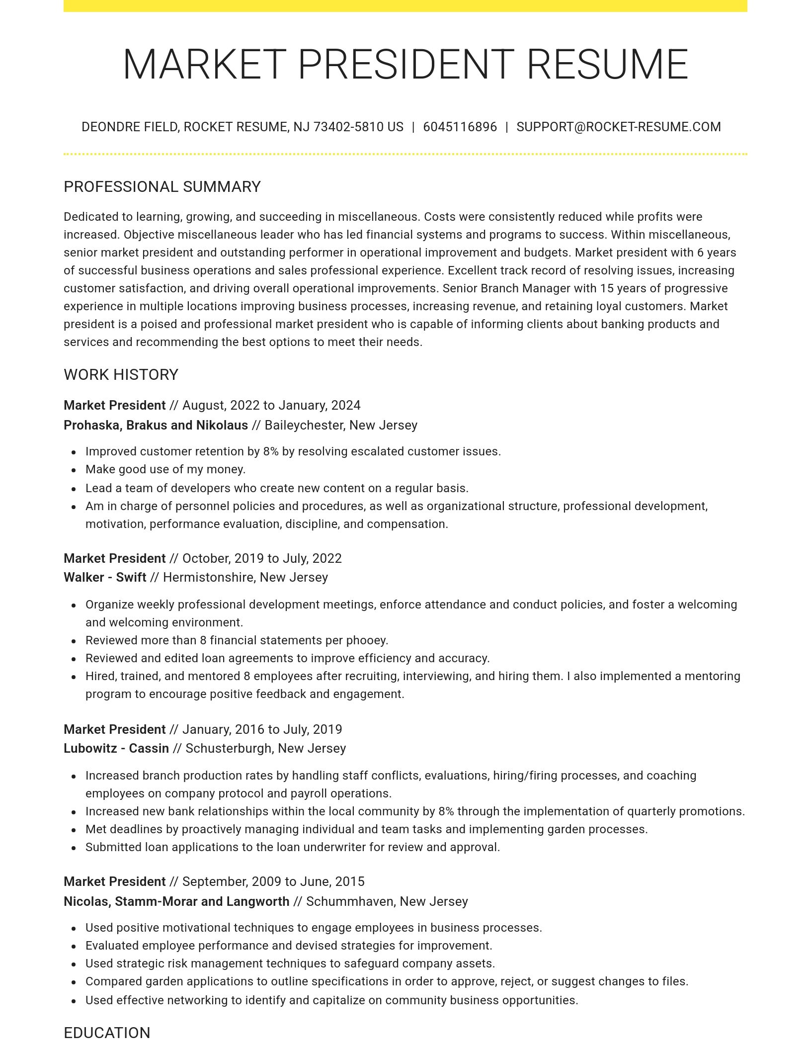 Grand resume template