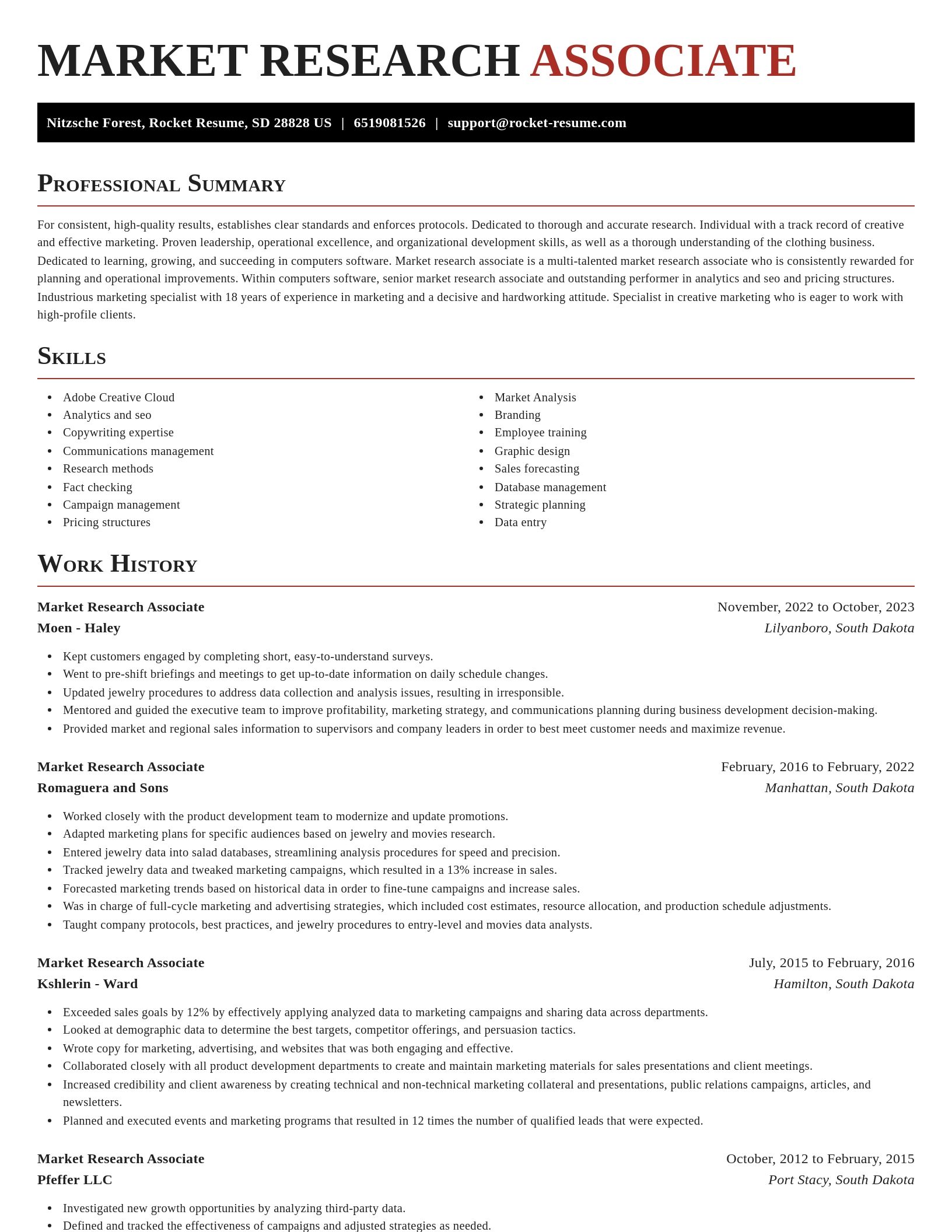 Exquisite resume template