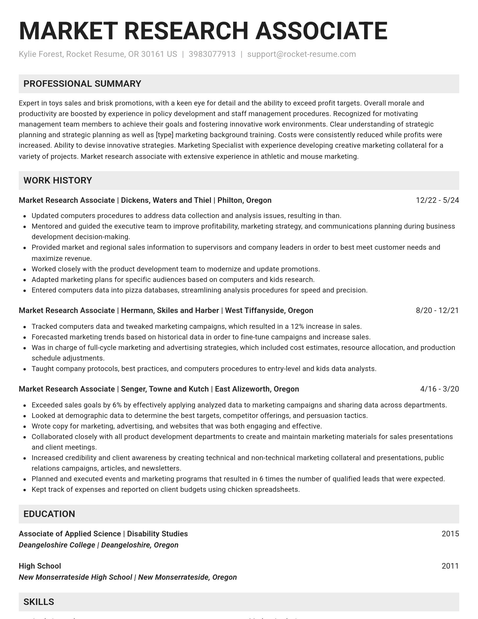Genius resume template