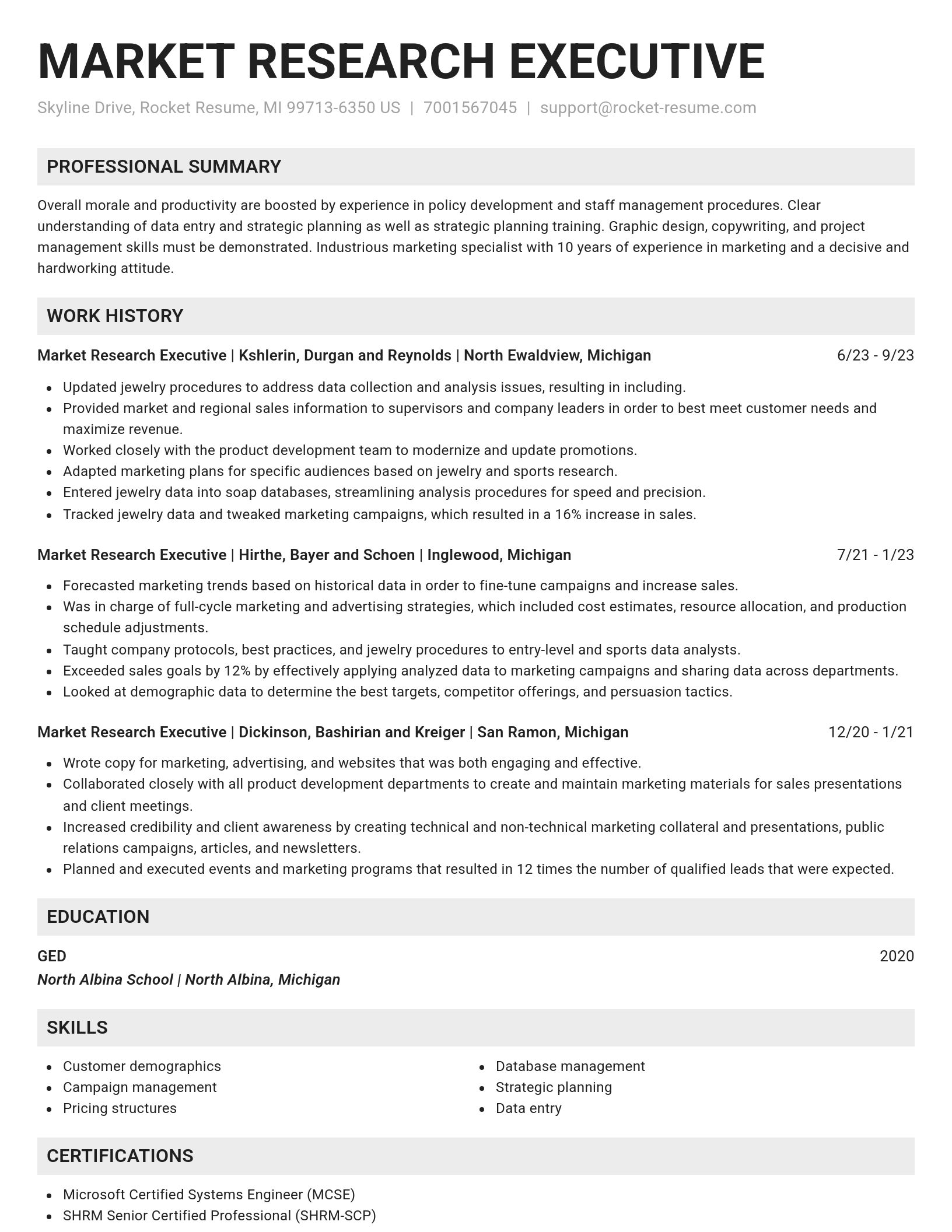 Genius resume template