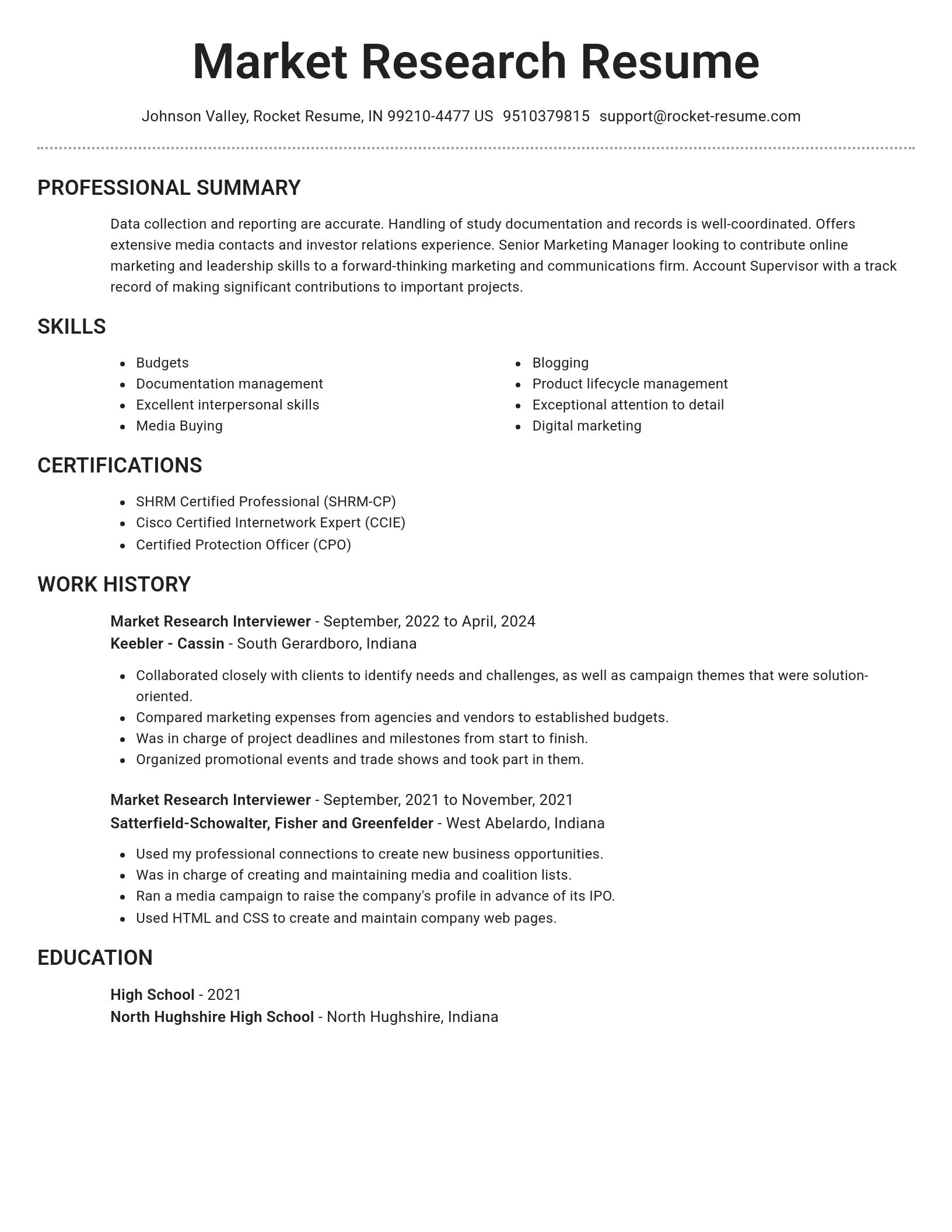 Brilliant resume template