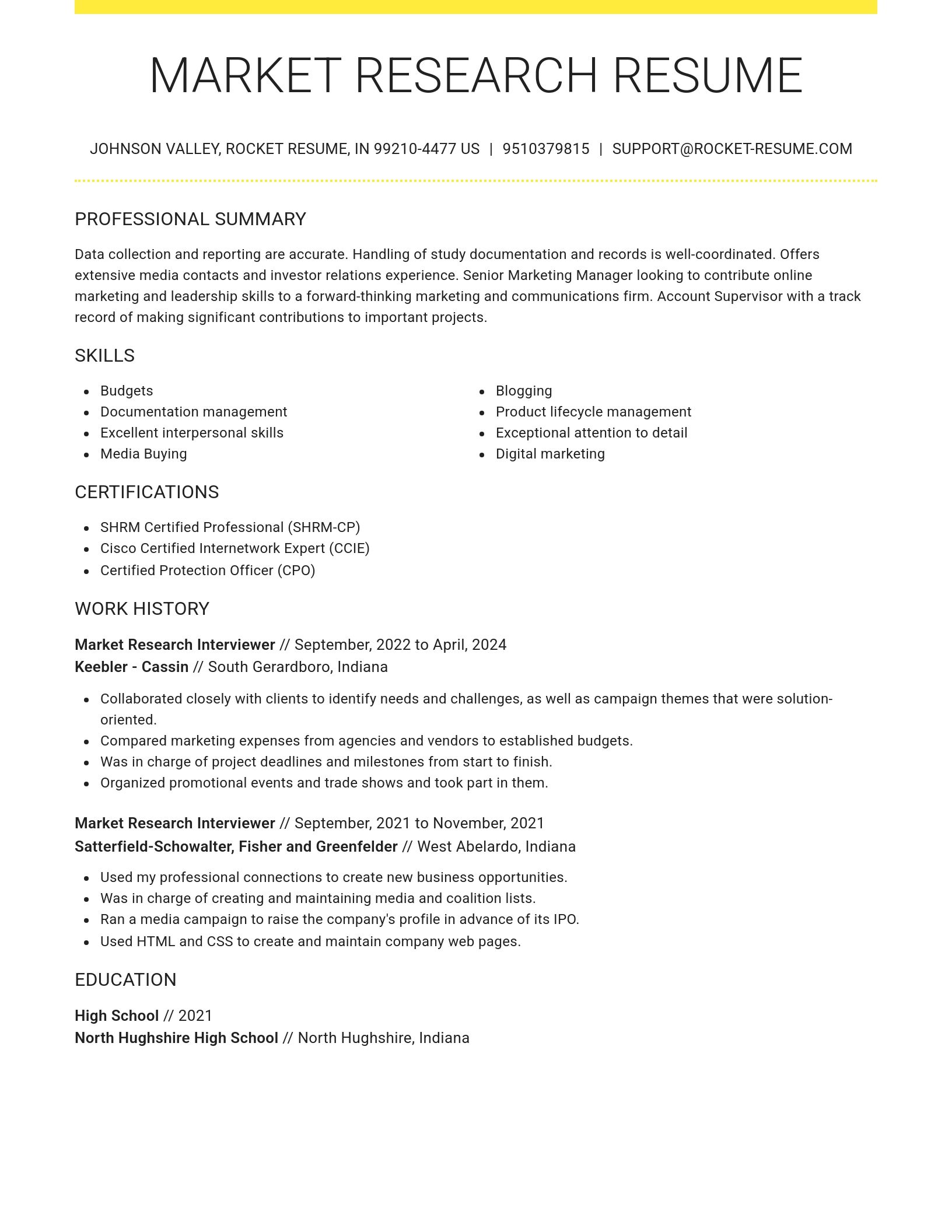 Grand resume template