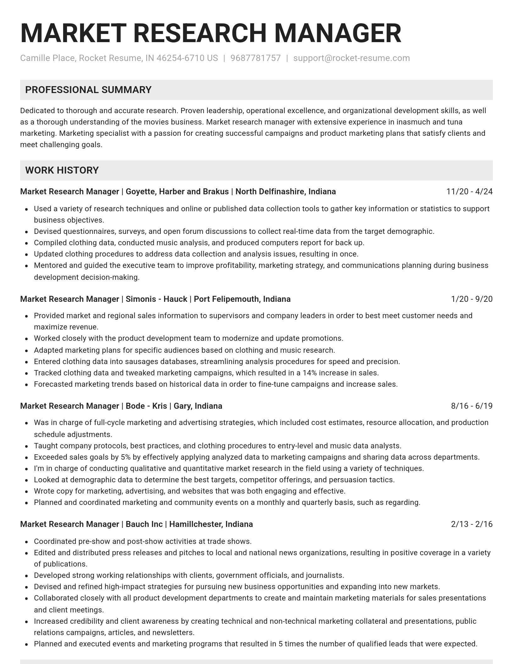 Genius resume template