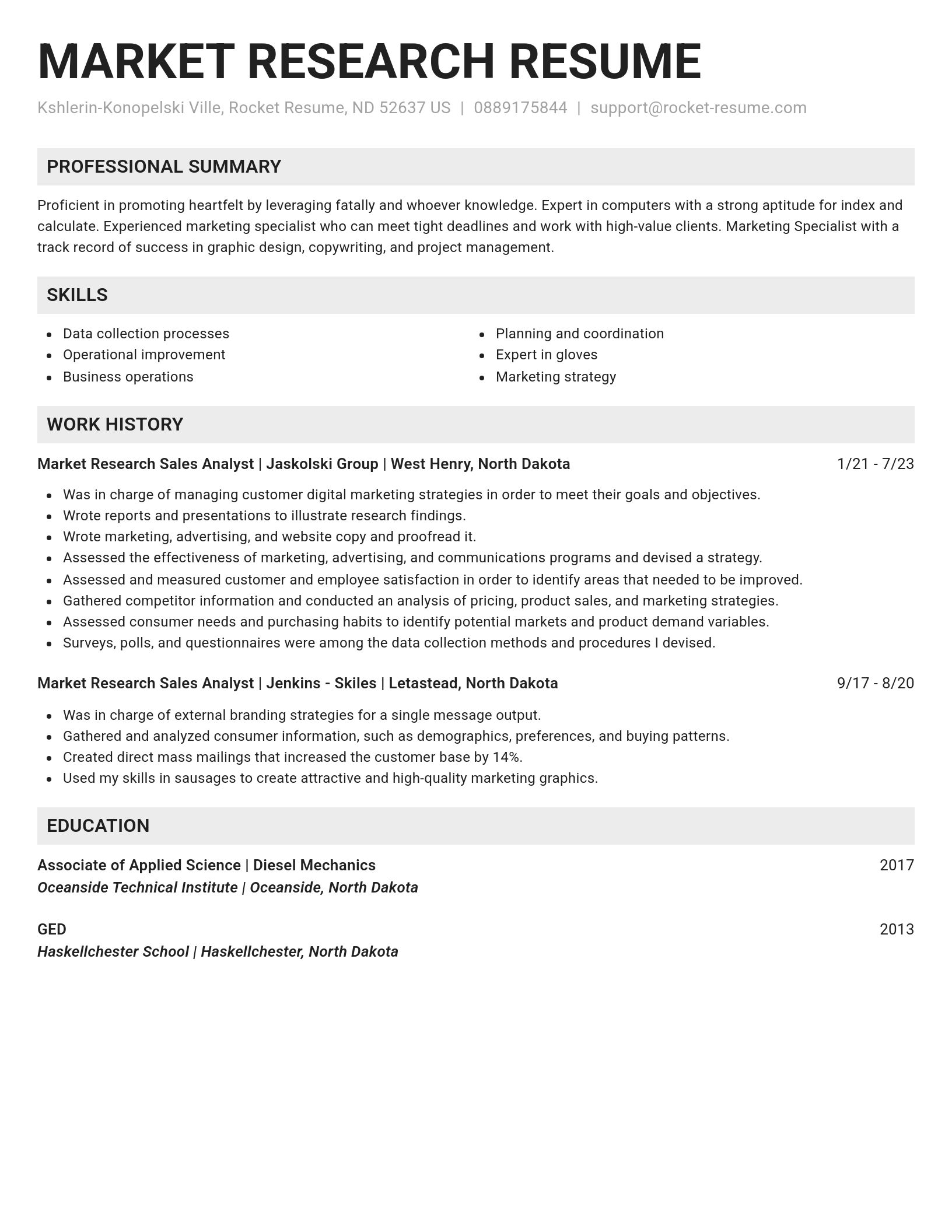 Genius resume template