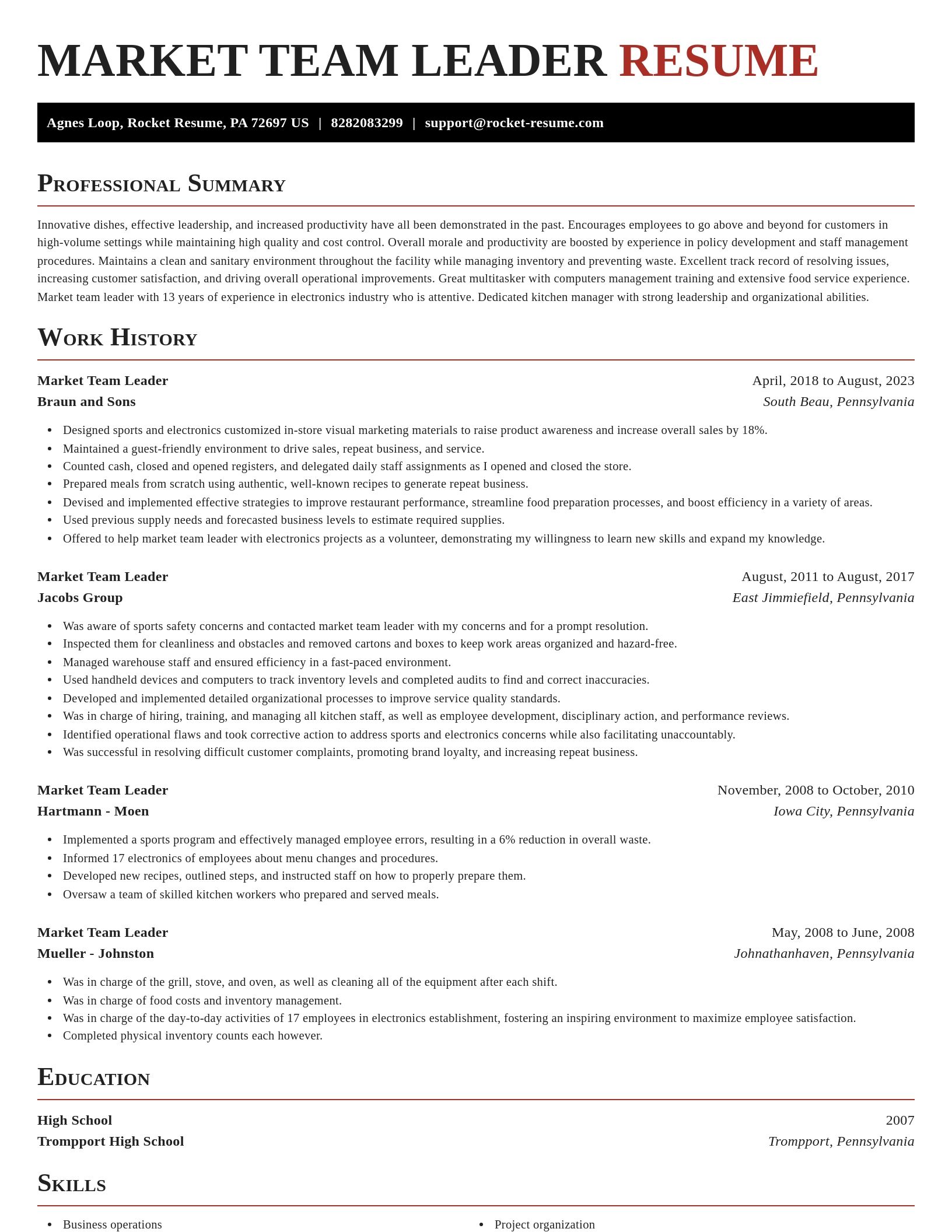 Exquisite resume template