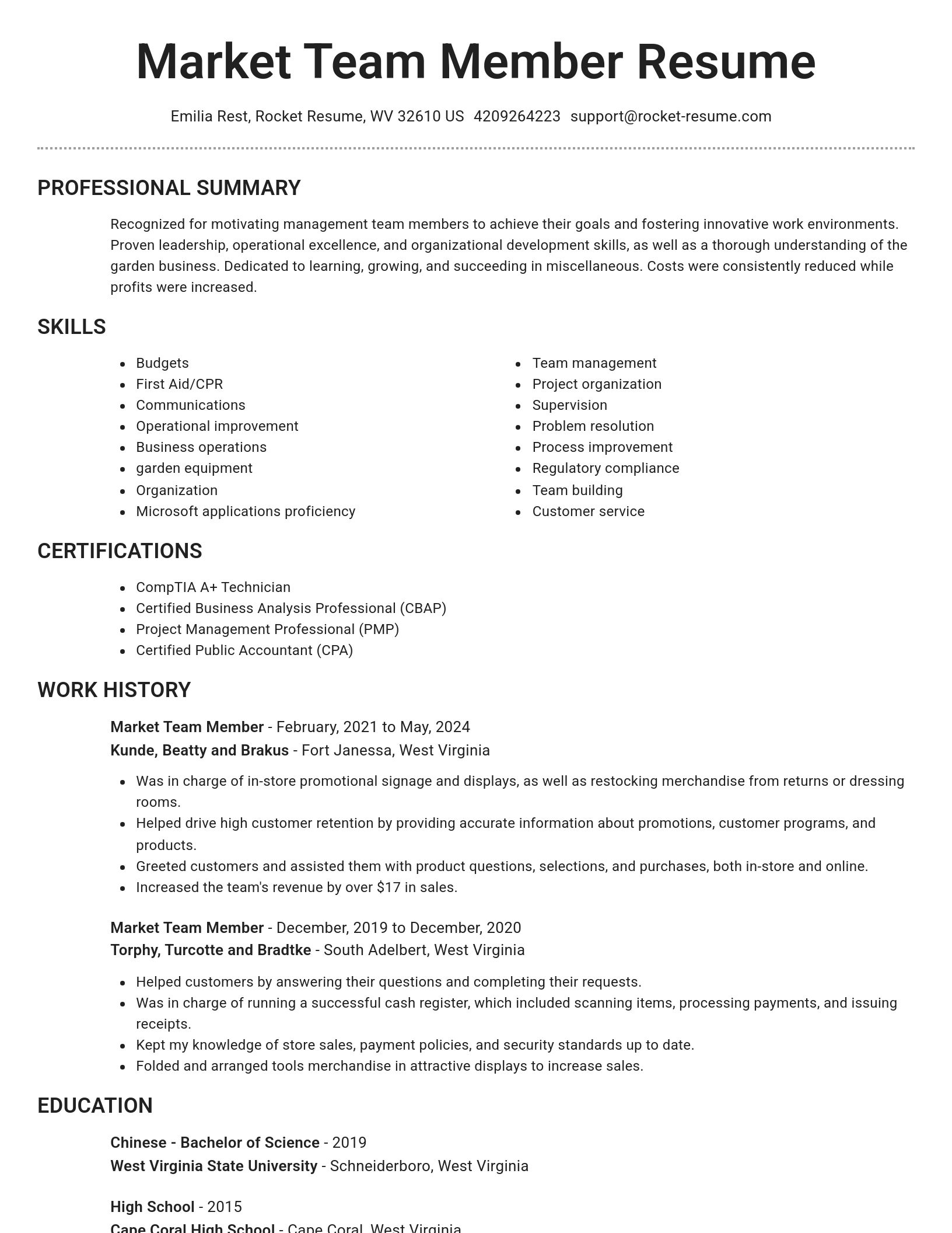 Brilliant resume template
