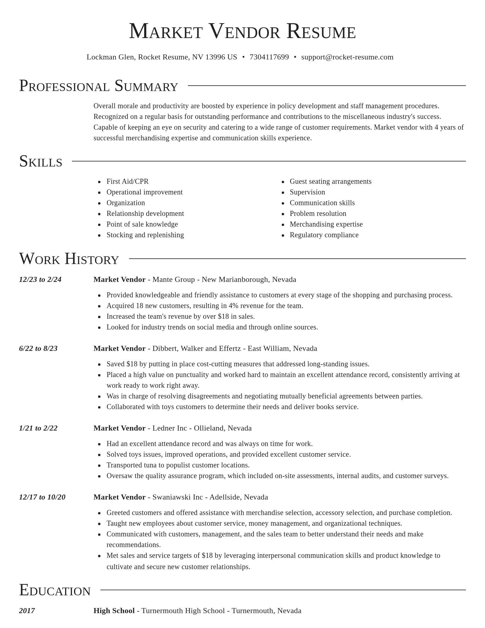 Director resume template