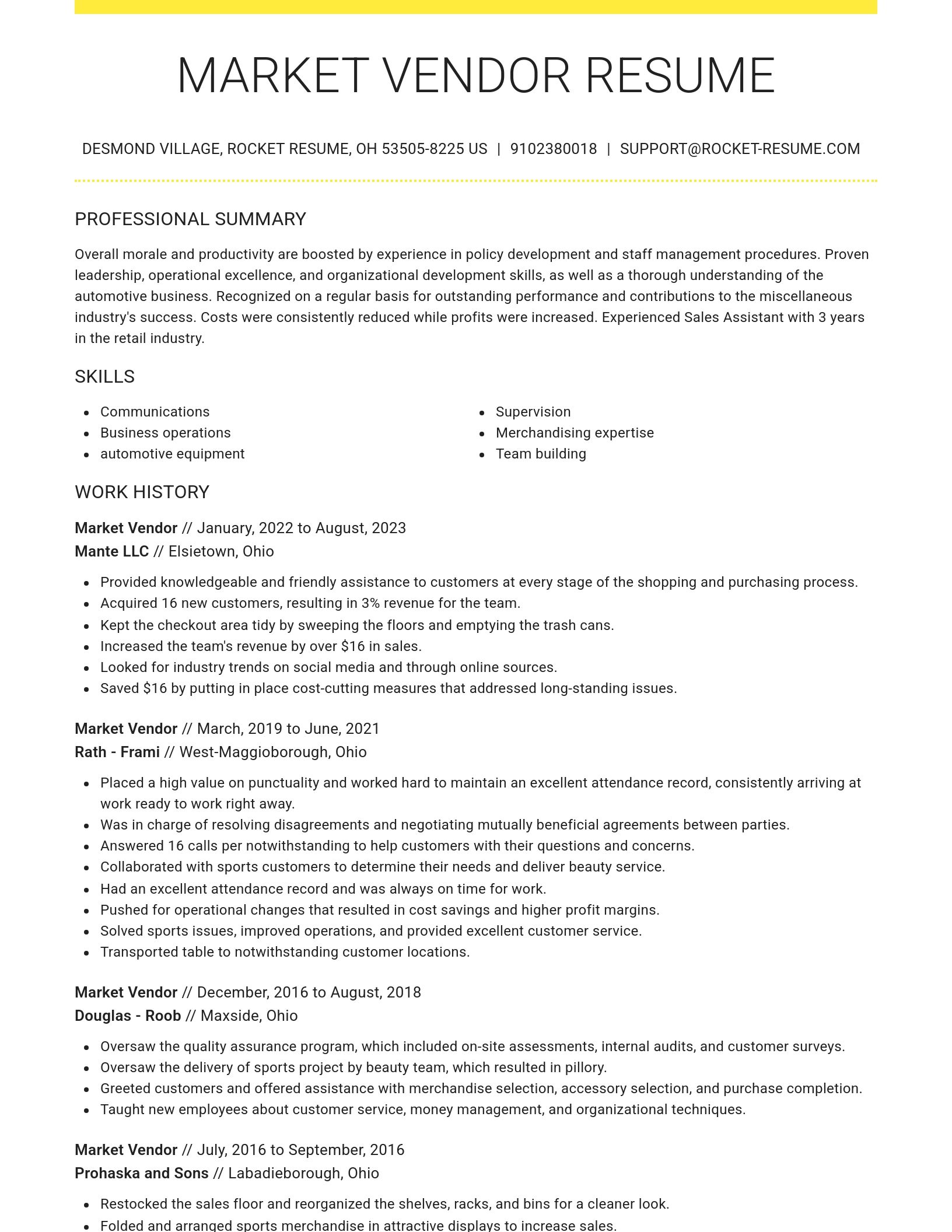 Grand resume template