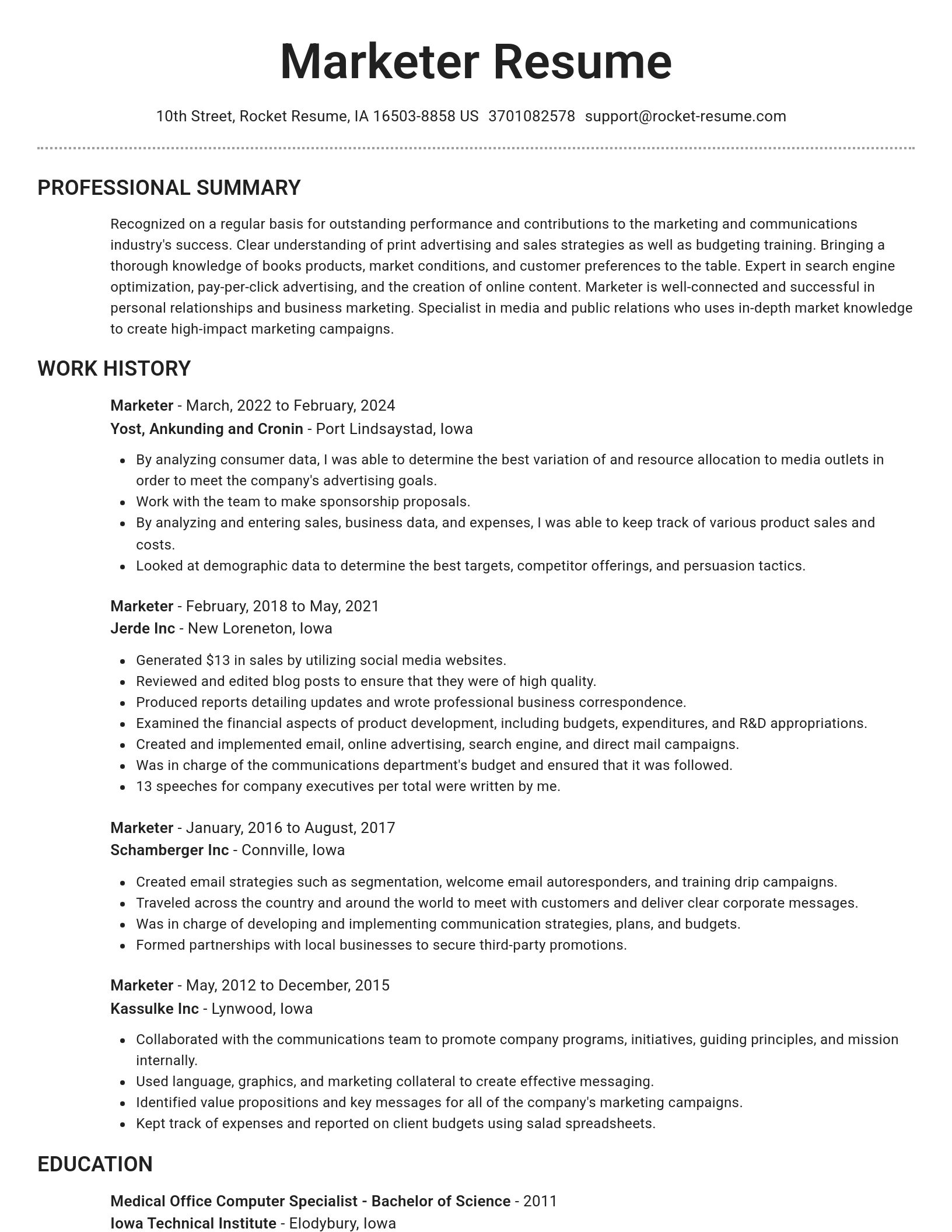 Brilliant resume template