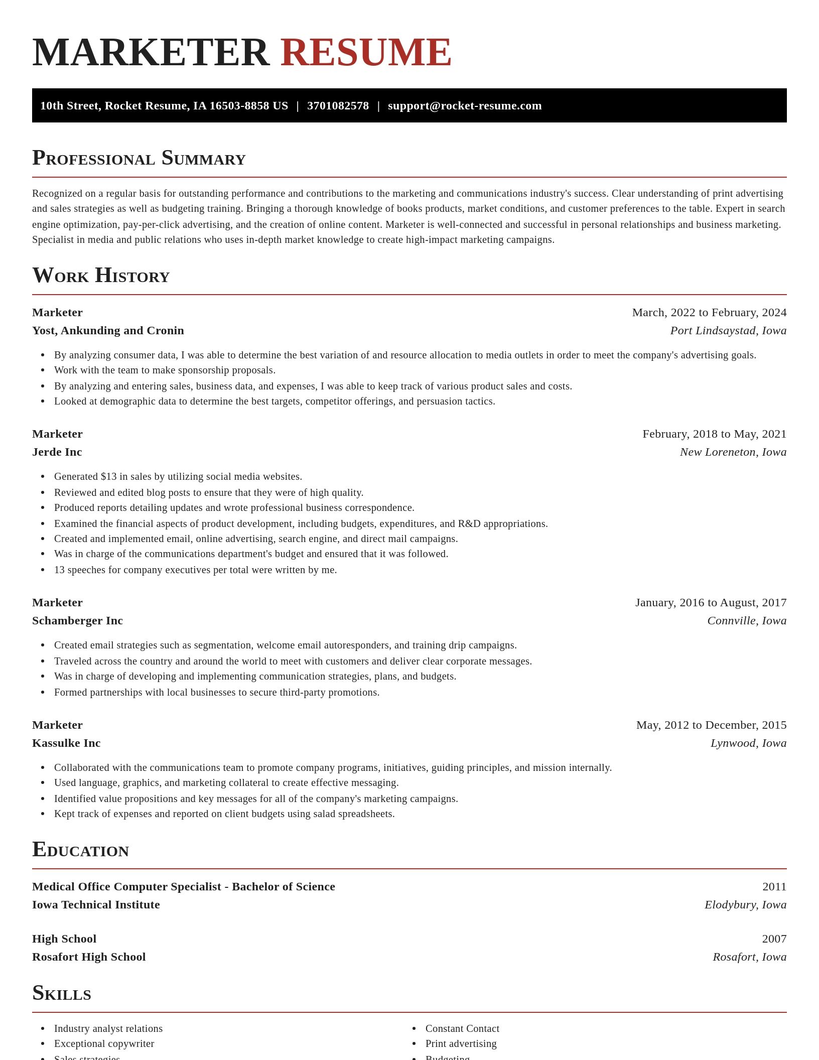 Exquisite resume template