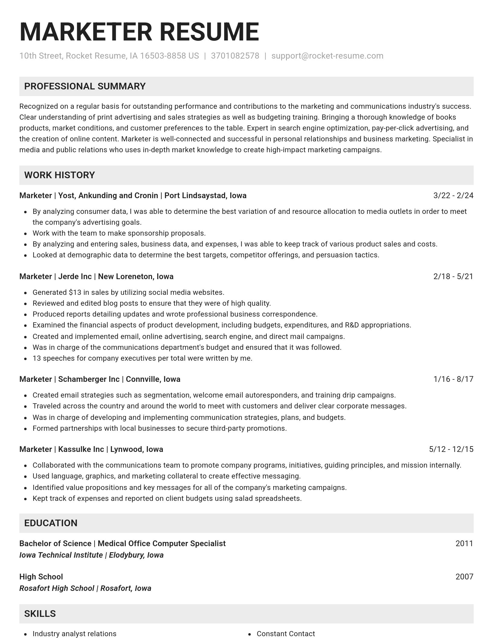 Genius resume template