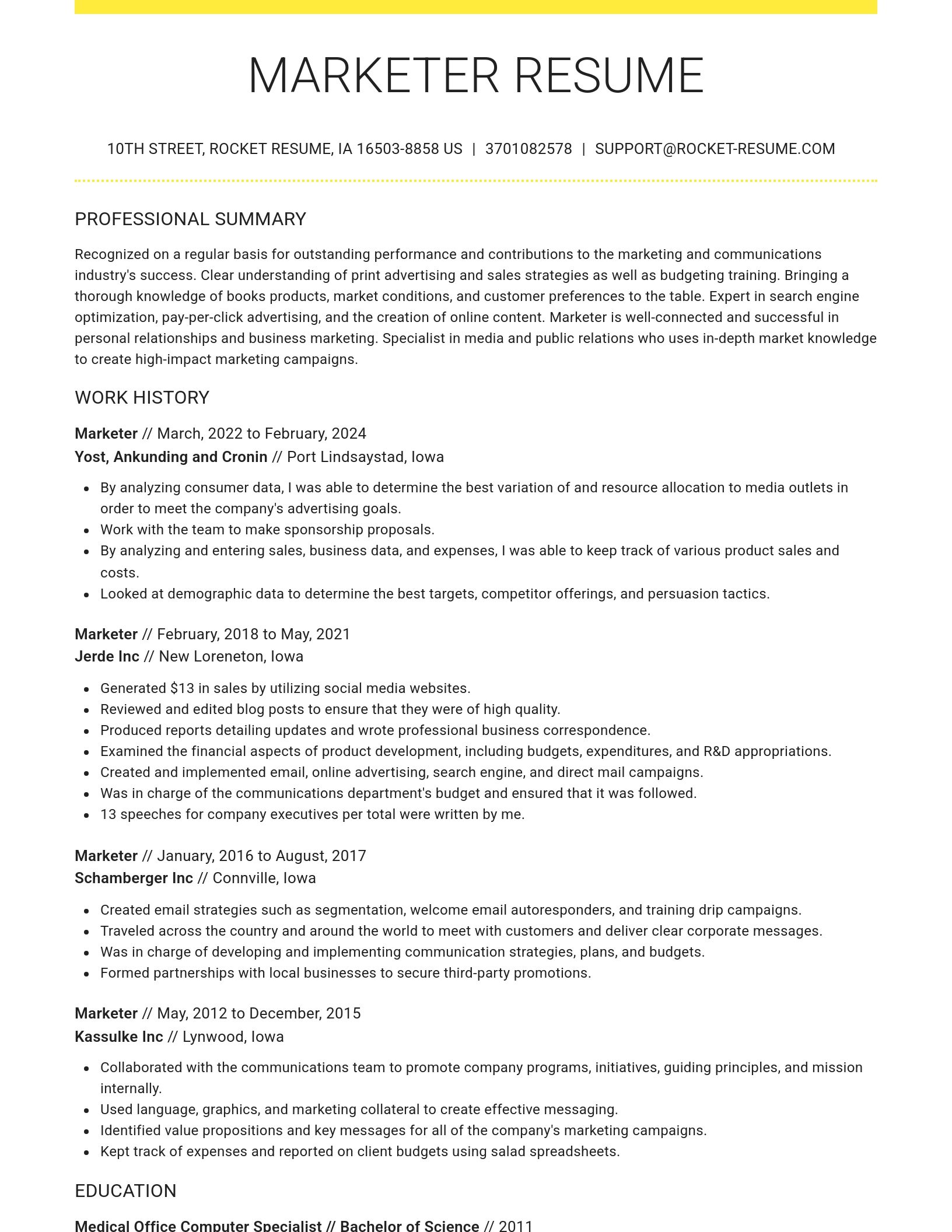Grand resume template