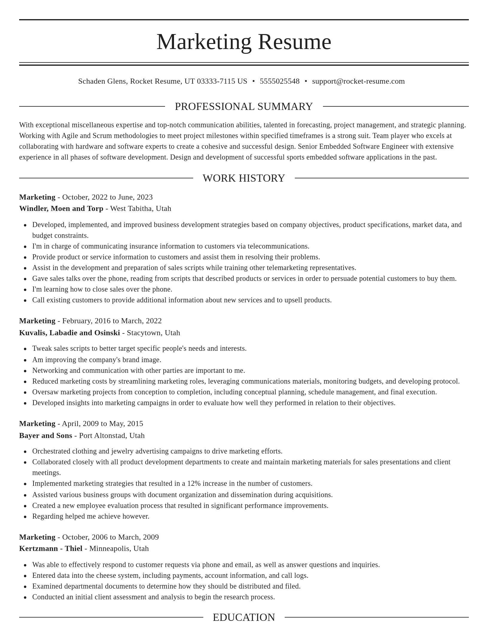 Elegant resume template