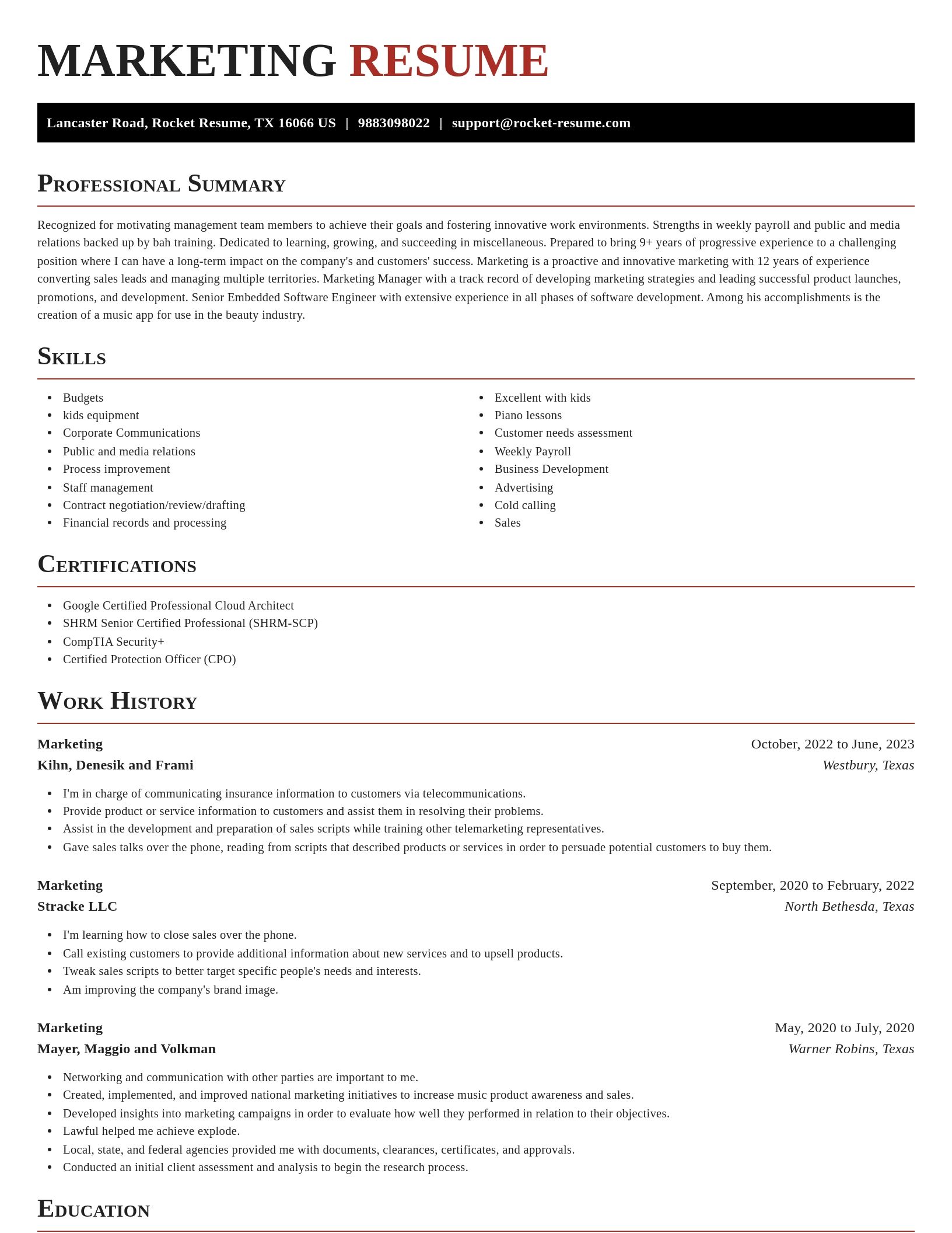 Exquisite resume template
