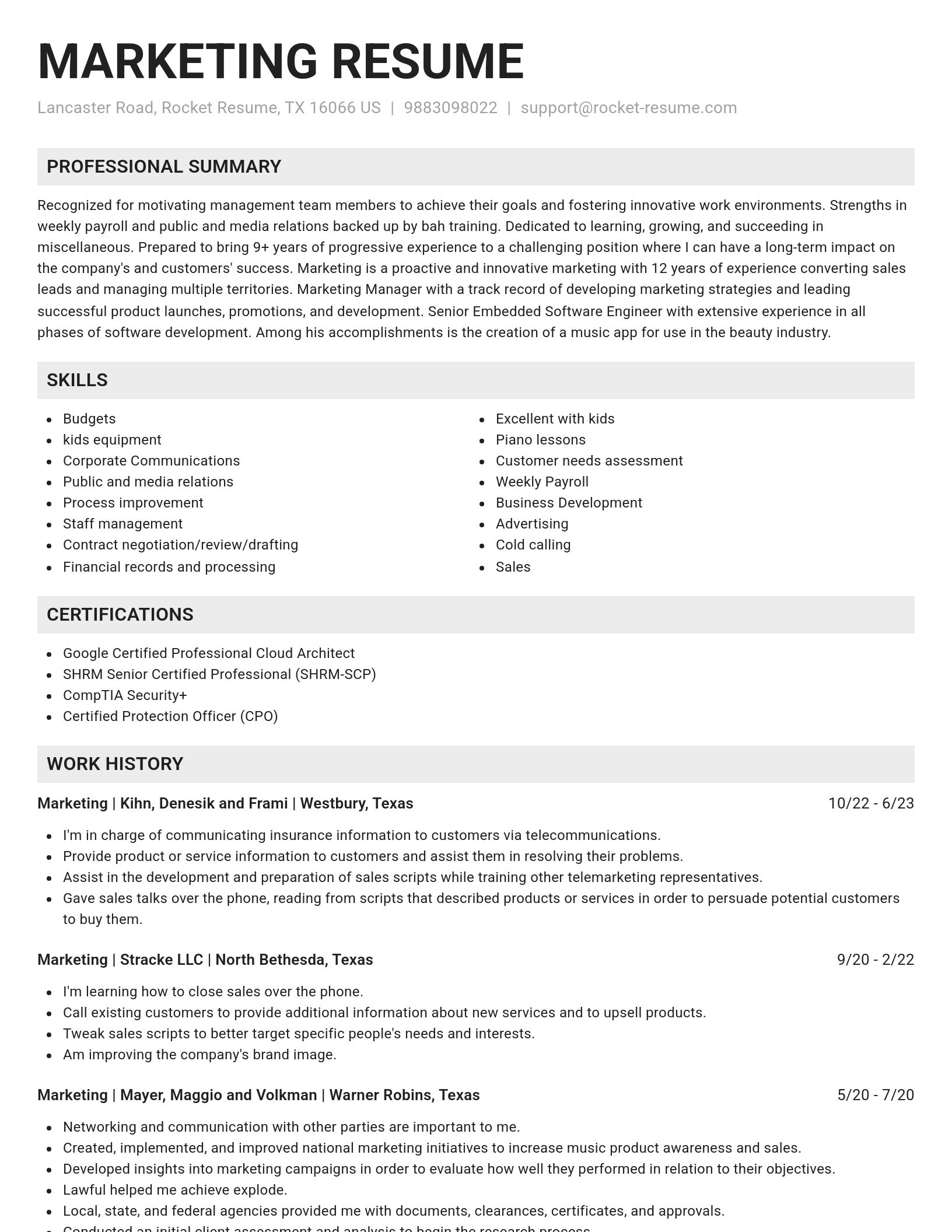 Genius resume template