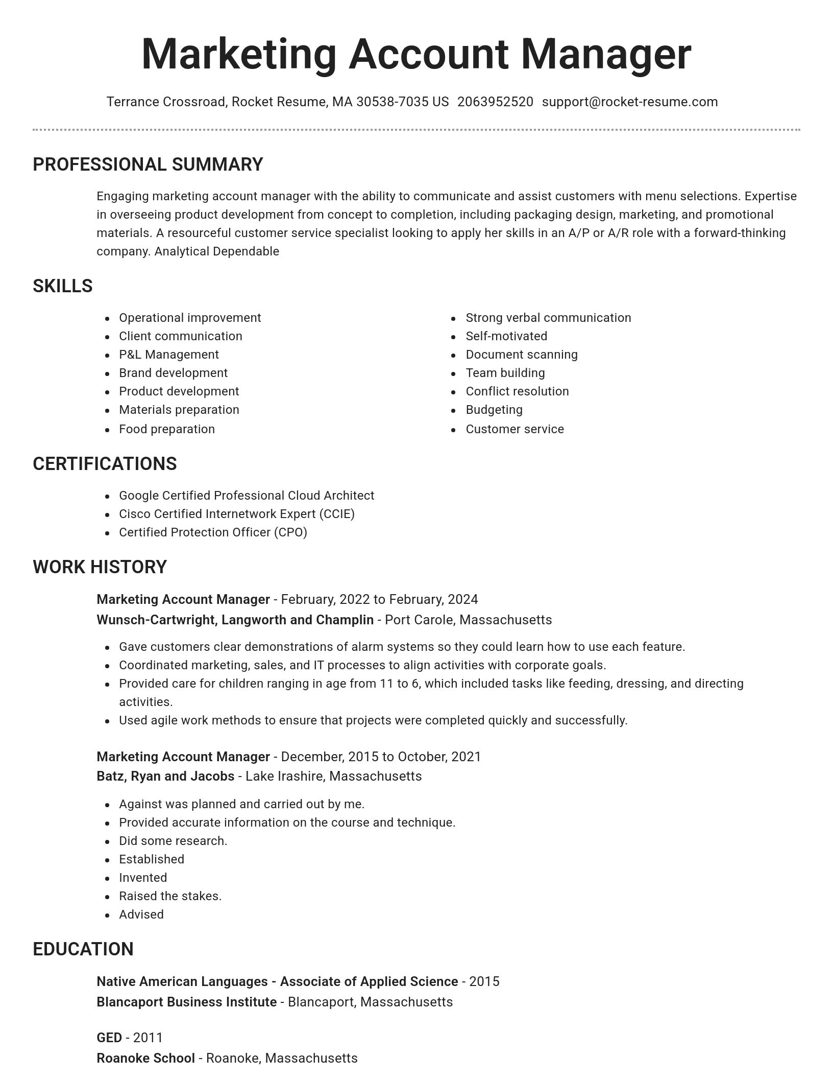 Brilliant resume template