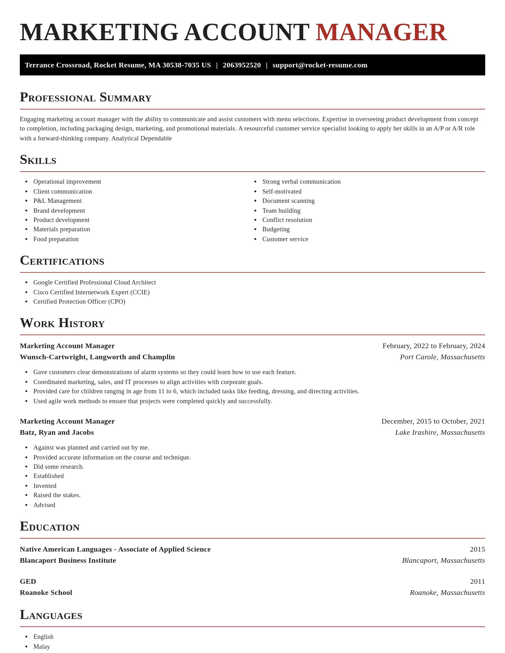 Exquisite resume template