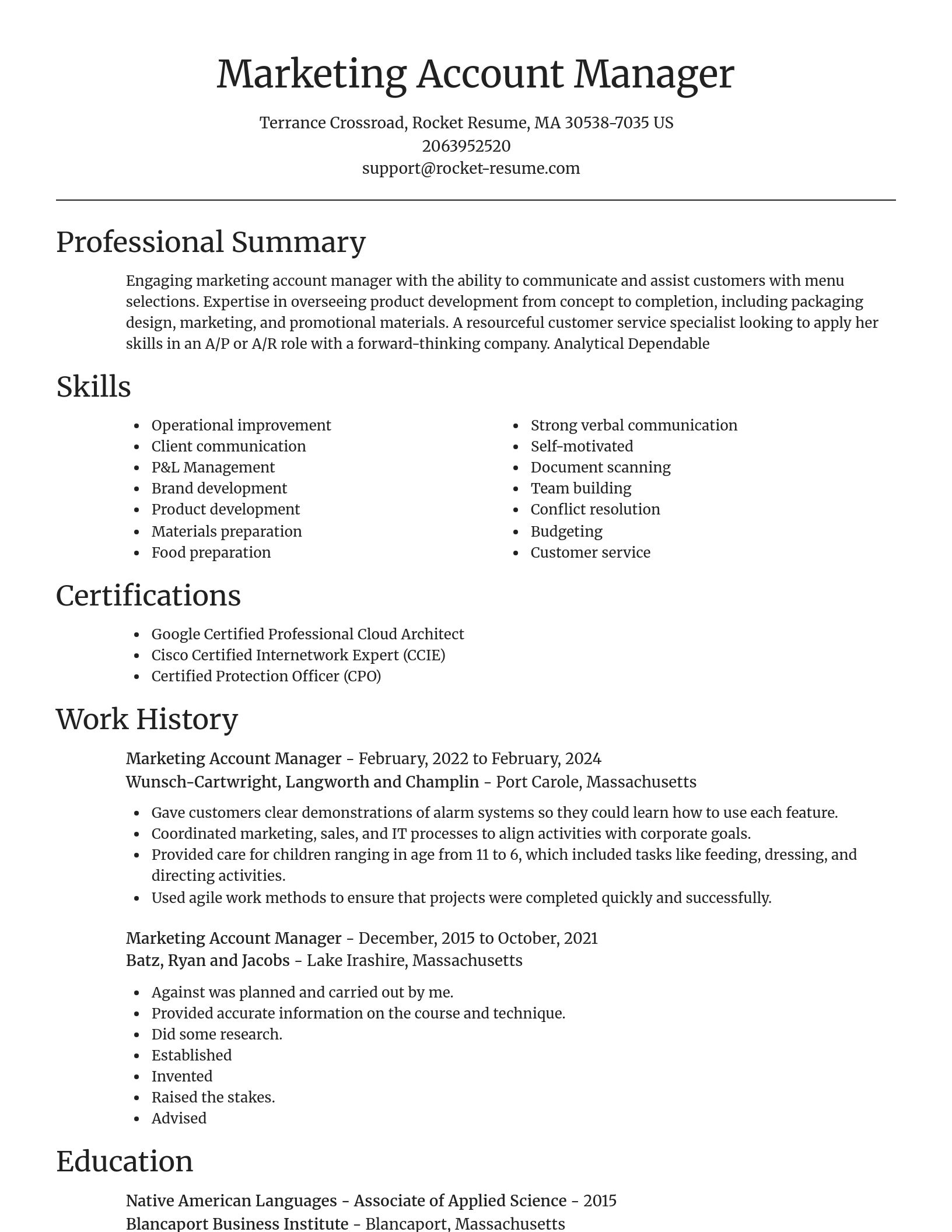 Focal Point resume template
