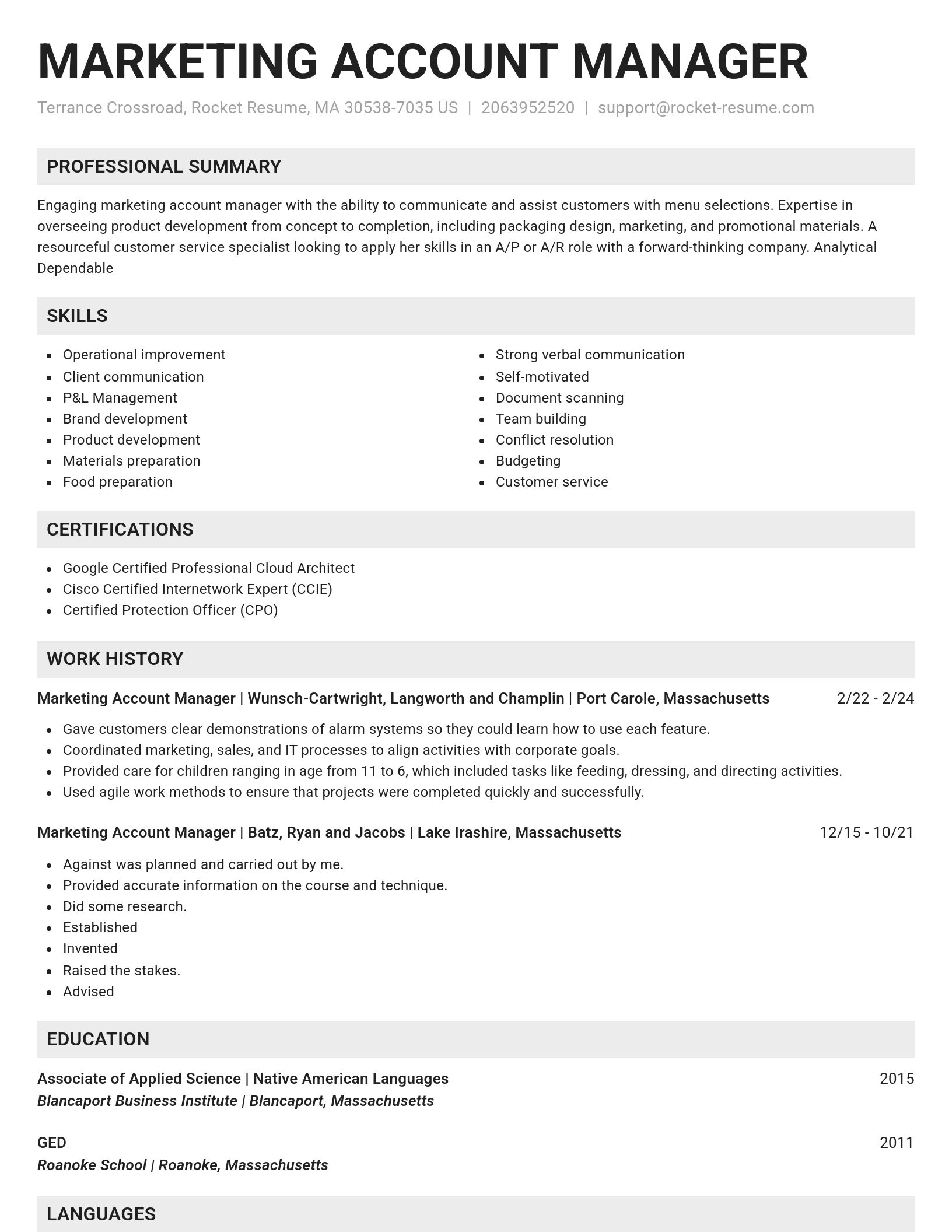 Genius resume template