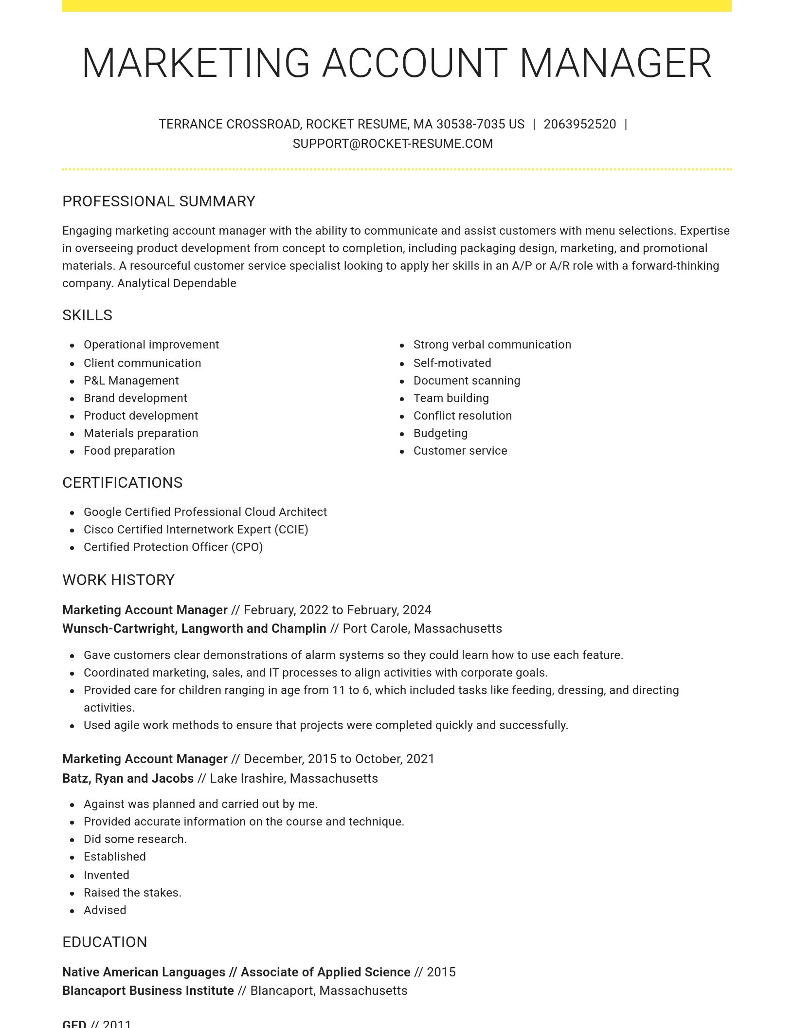 Grand resume template