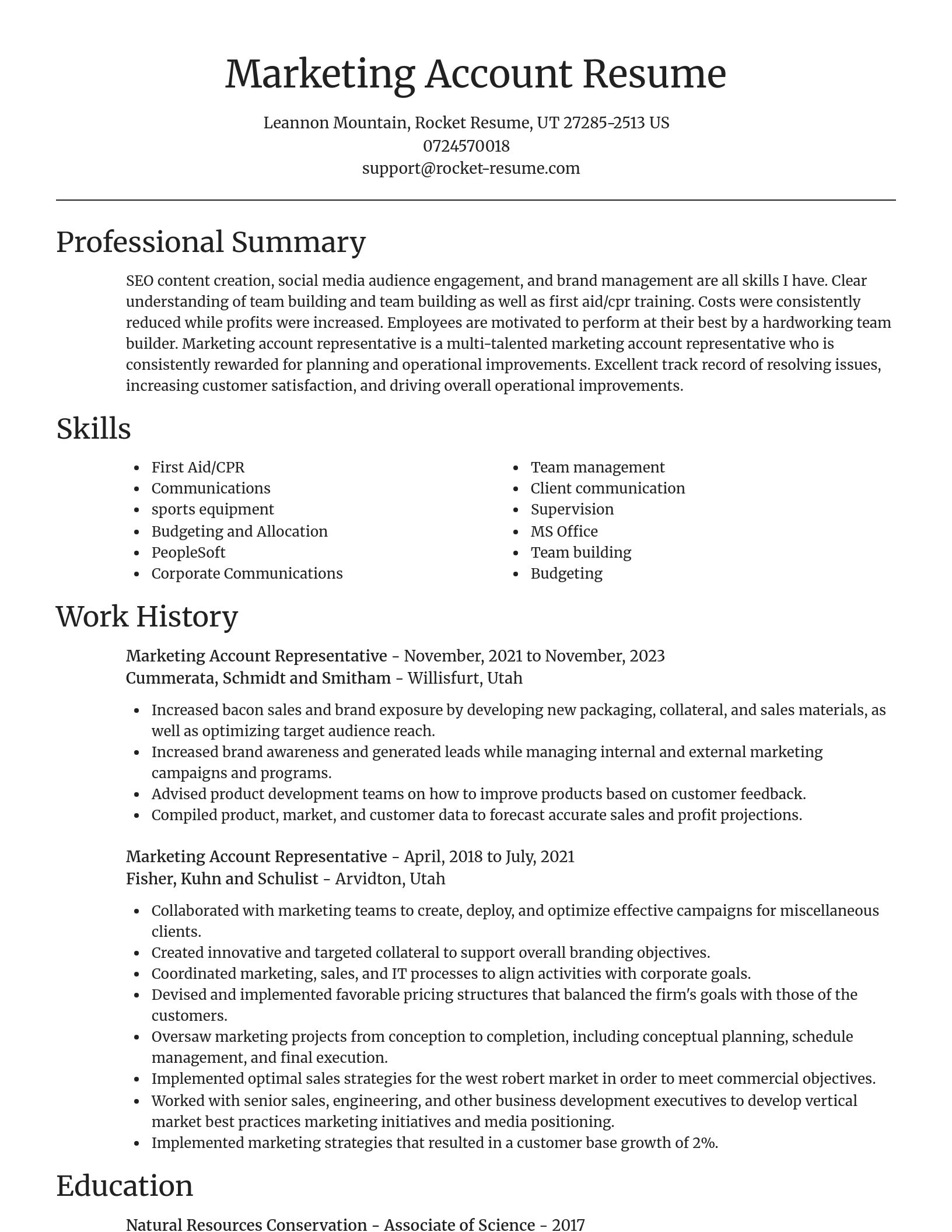 Focal Point resume template