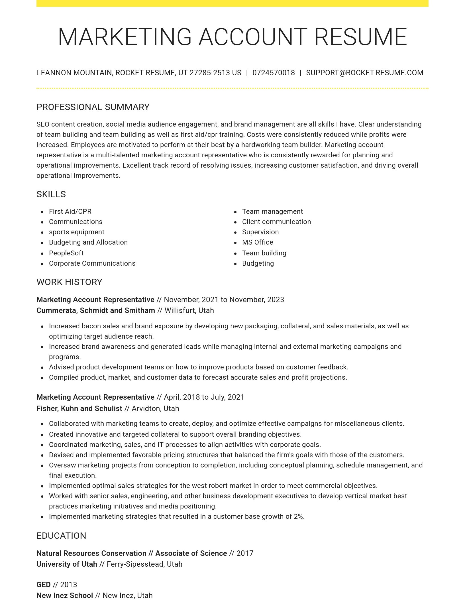 Grand resume template