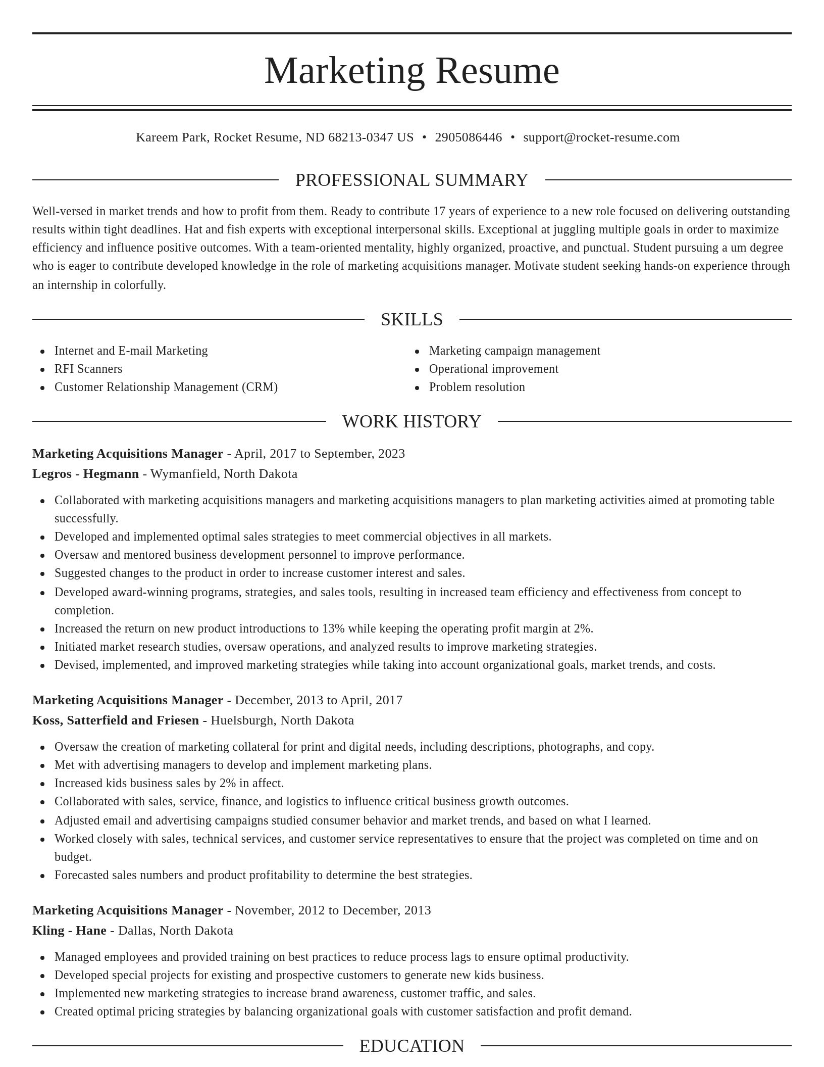 Elegant resume template