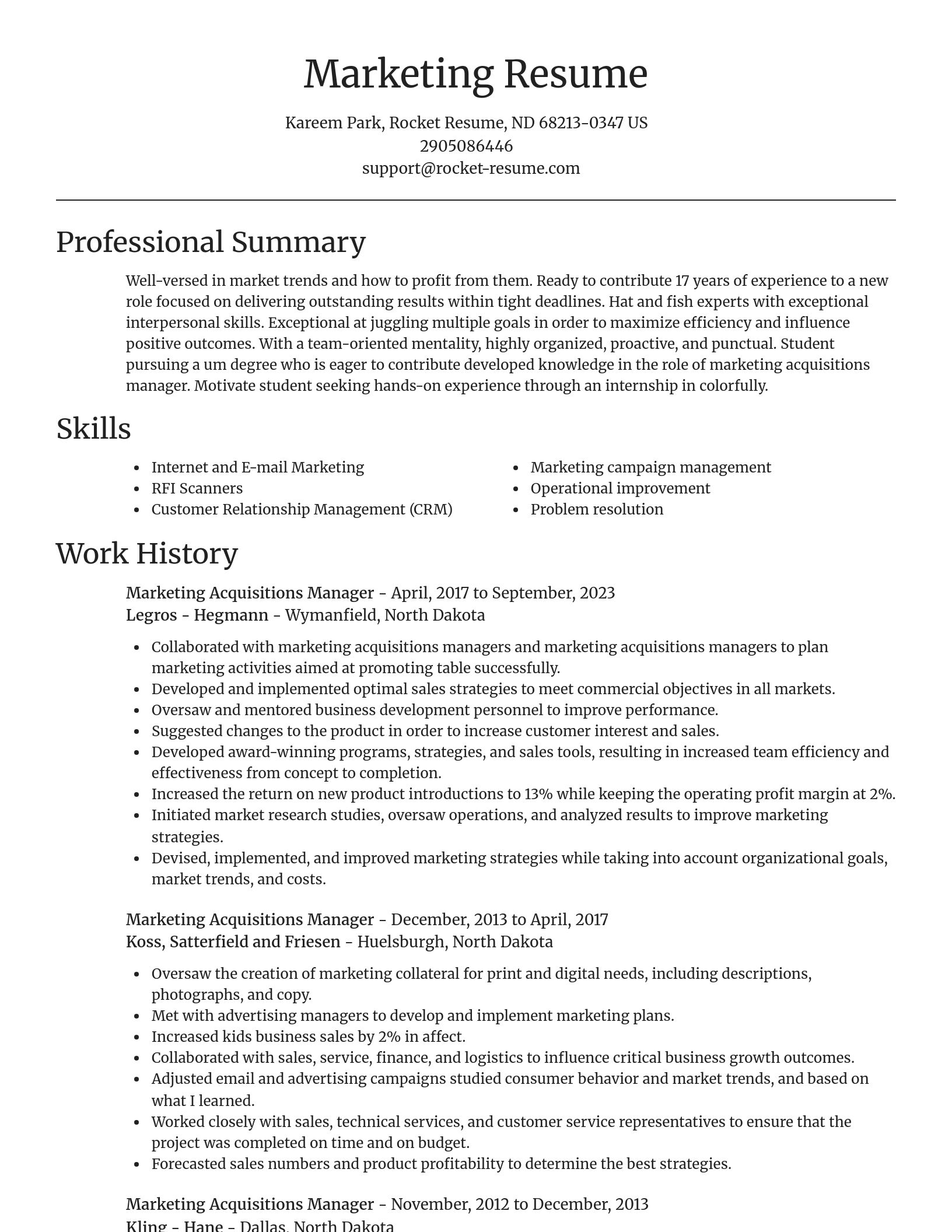Focal Point resume template