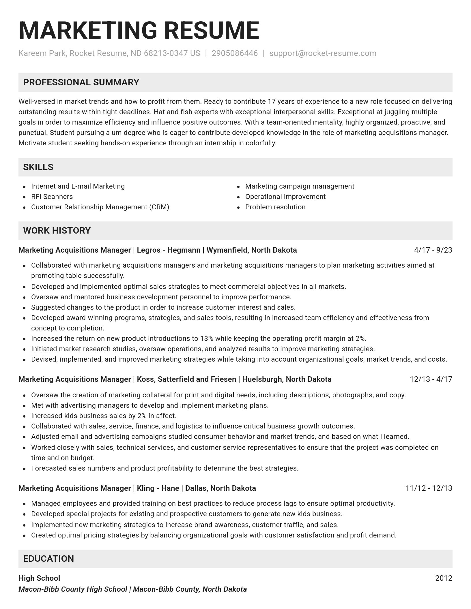Genius resume template
