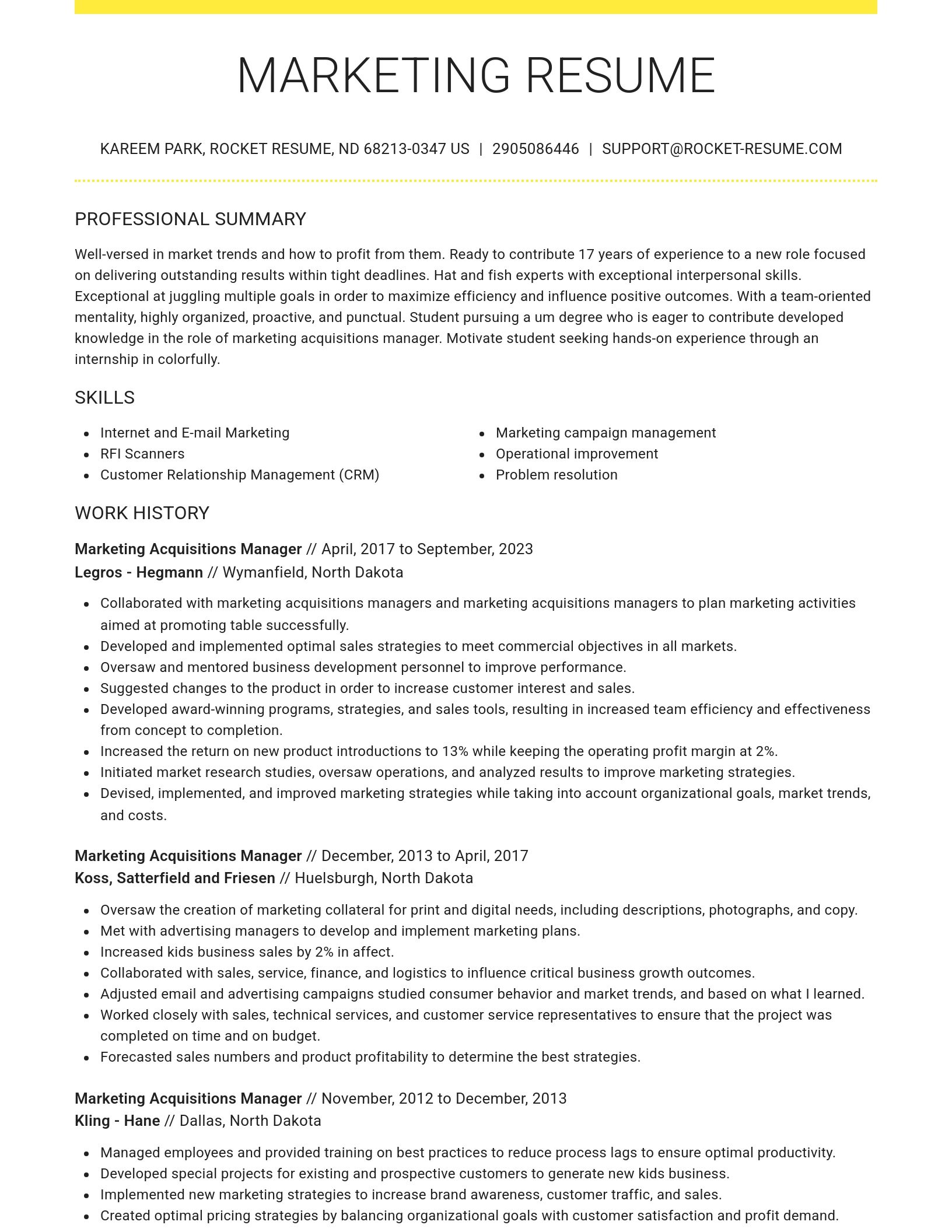 Grand resume template