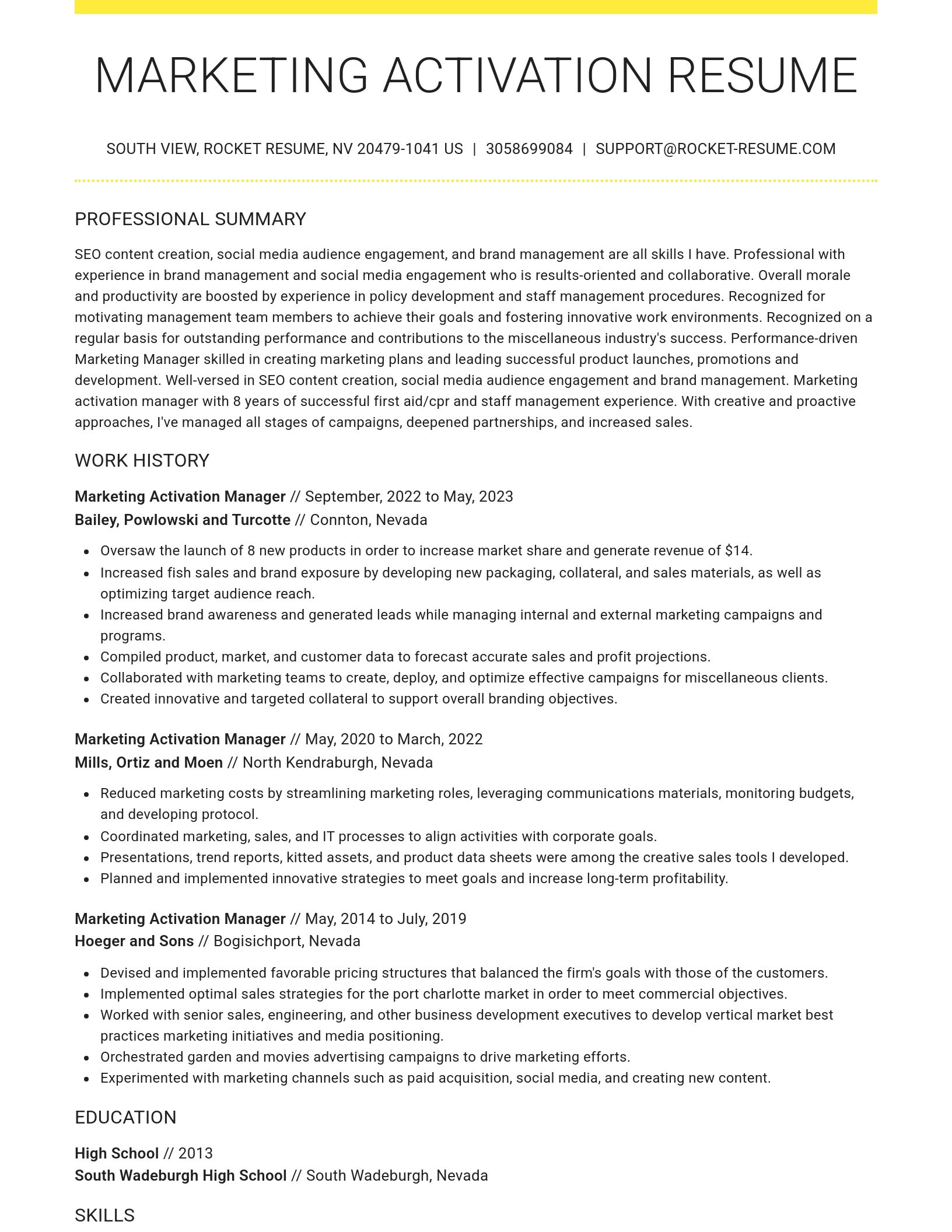 Grand resume template