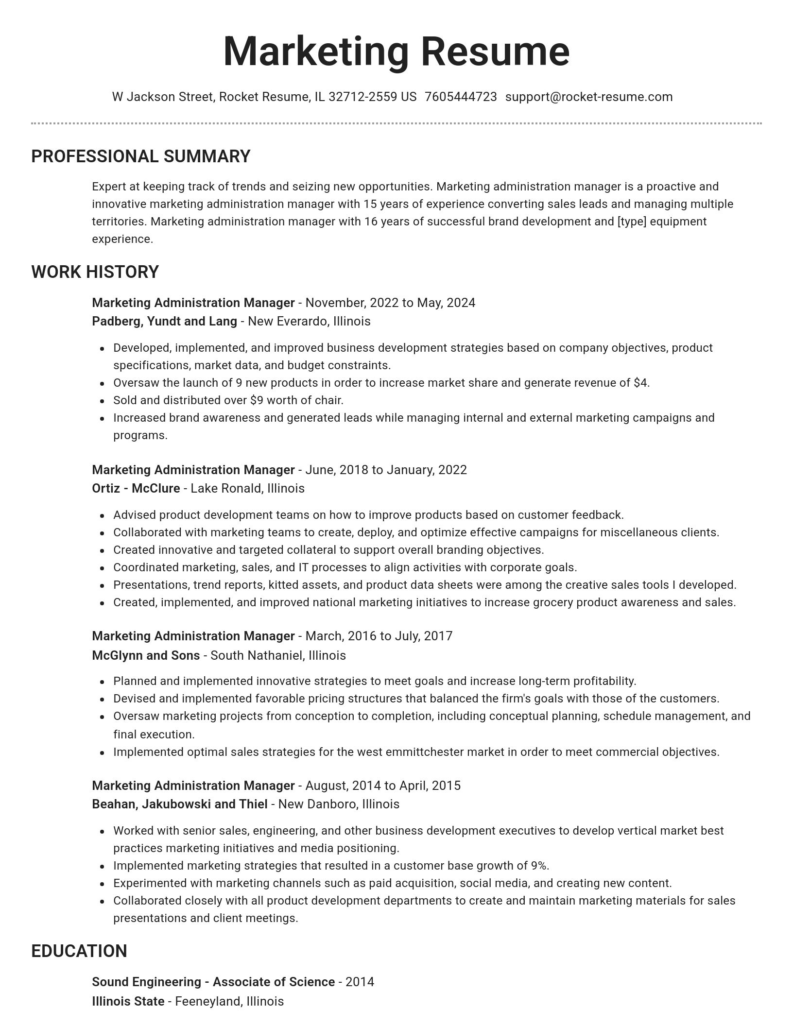 Brilliant resume template