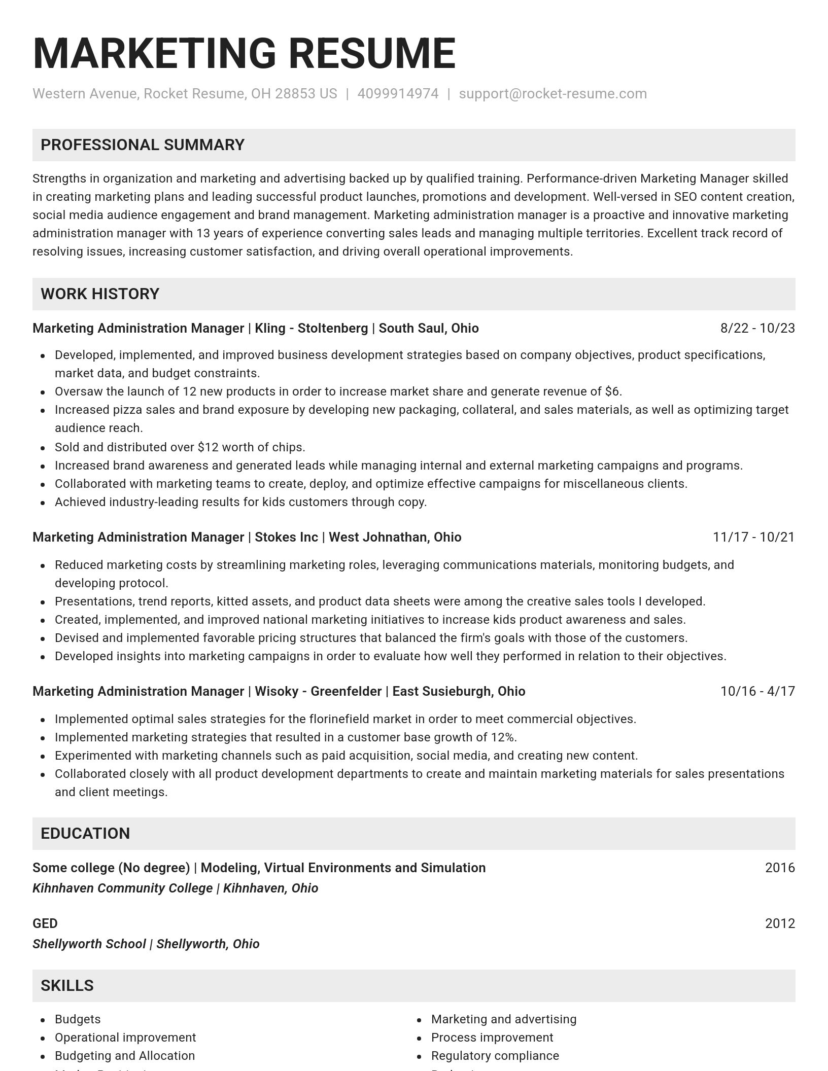 Genius resume template