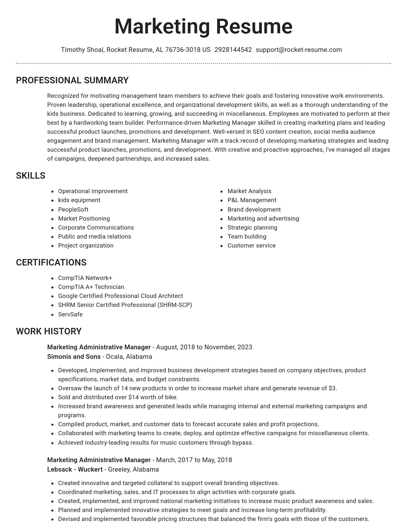 Brilliant resume template