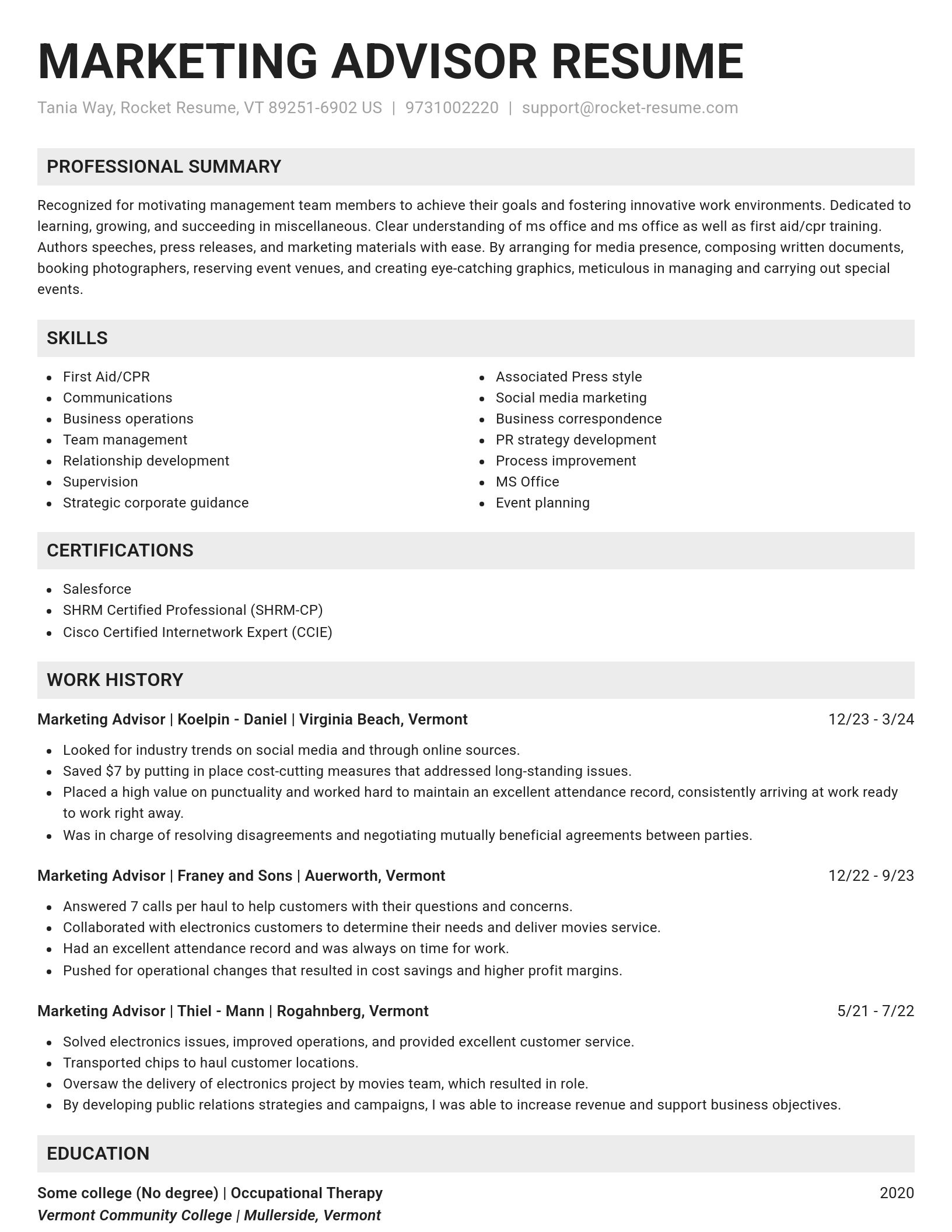 Genius resume template