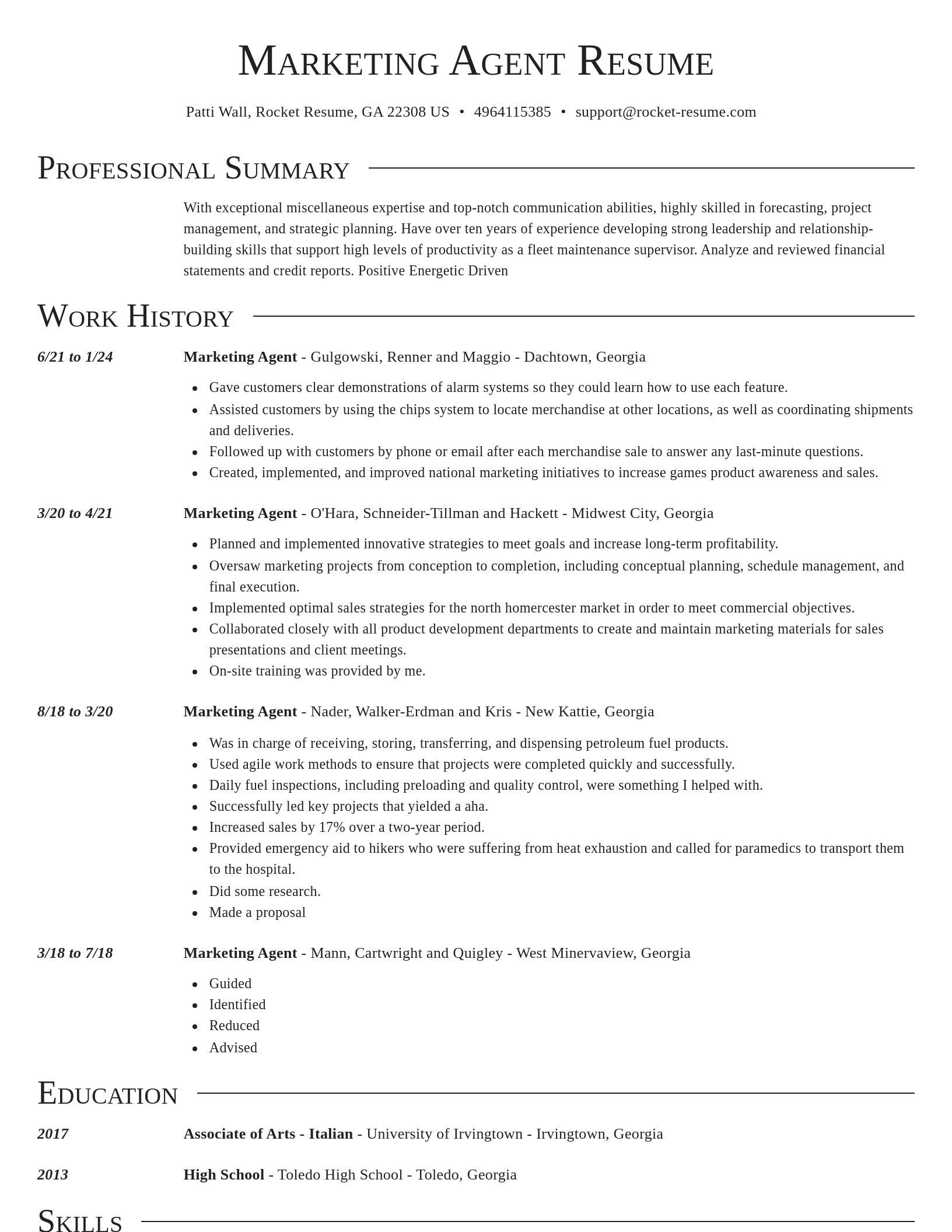 Director resume template