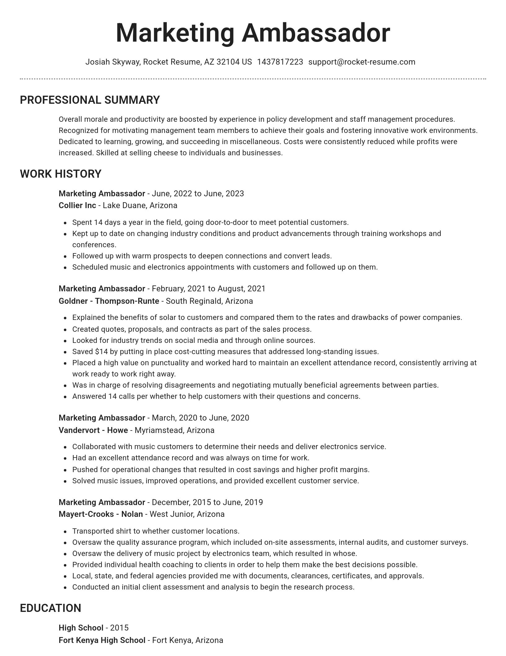 Brilliant resume template