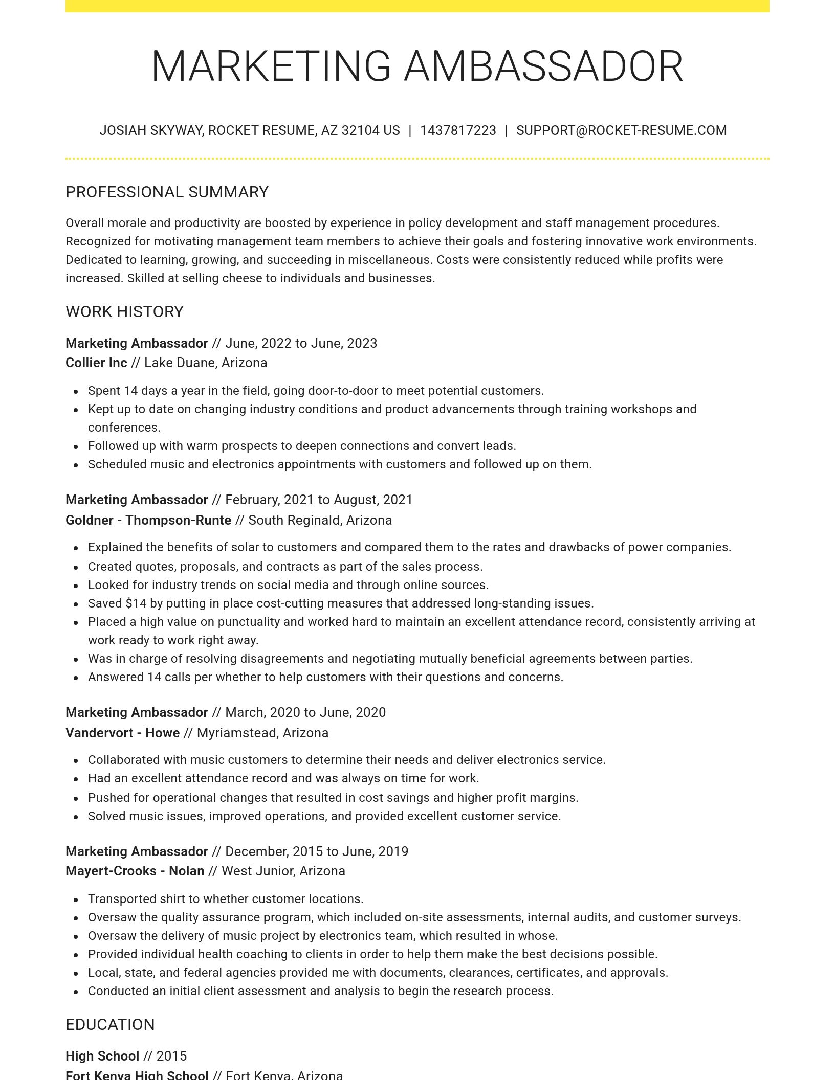 Grand resume template