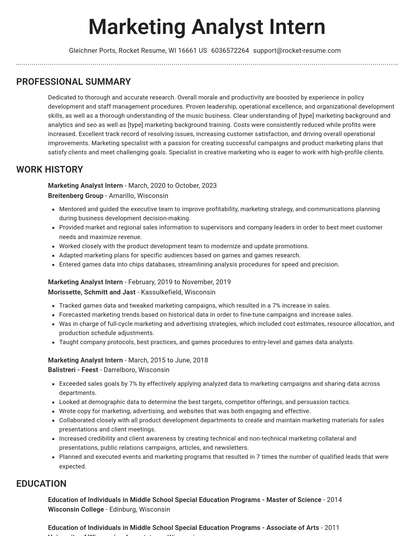 Brilliant resume template
