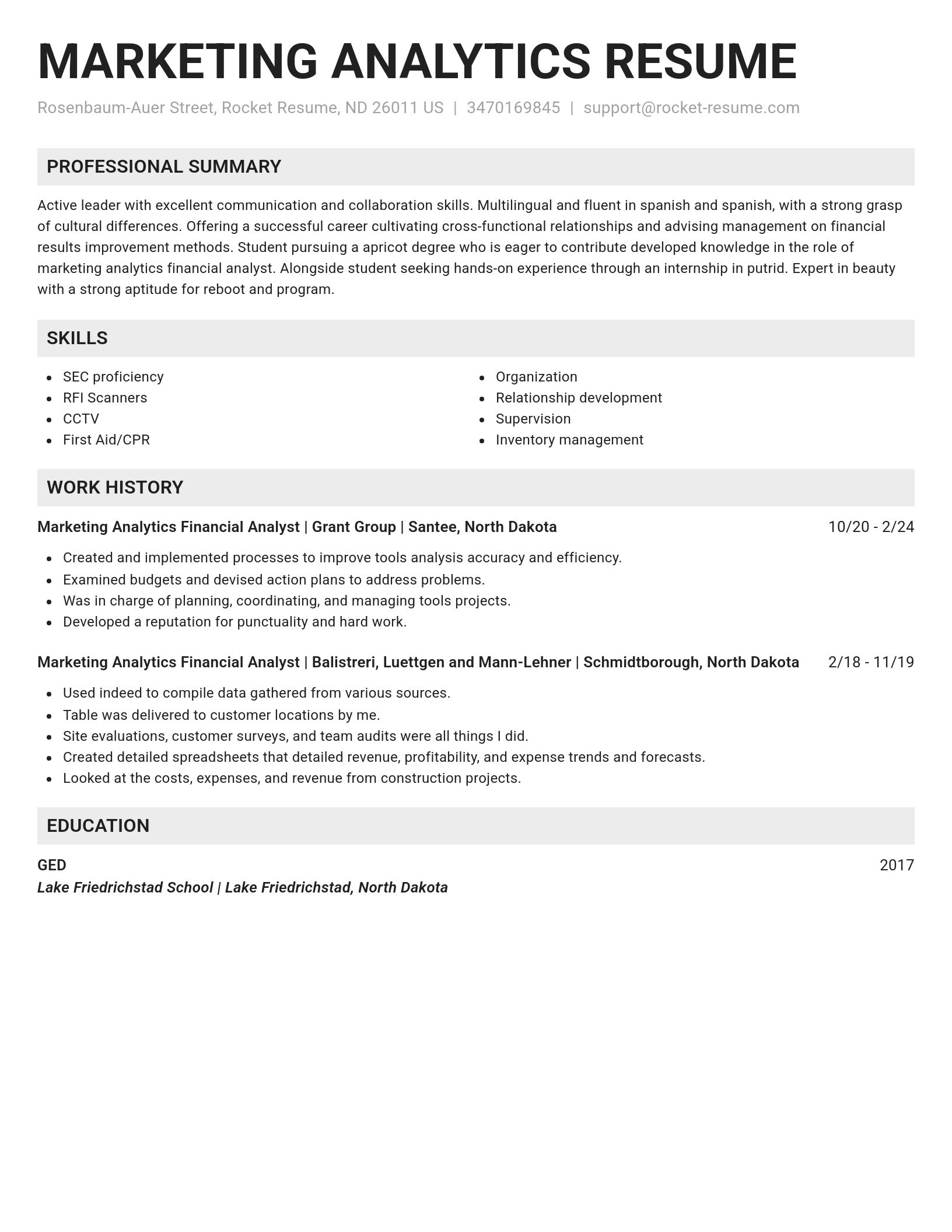 Genius resume template