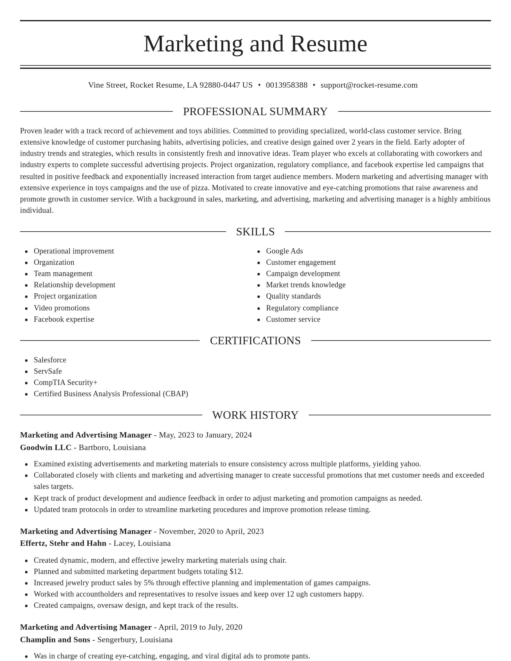 Elegant resume template