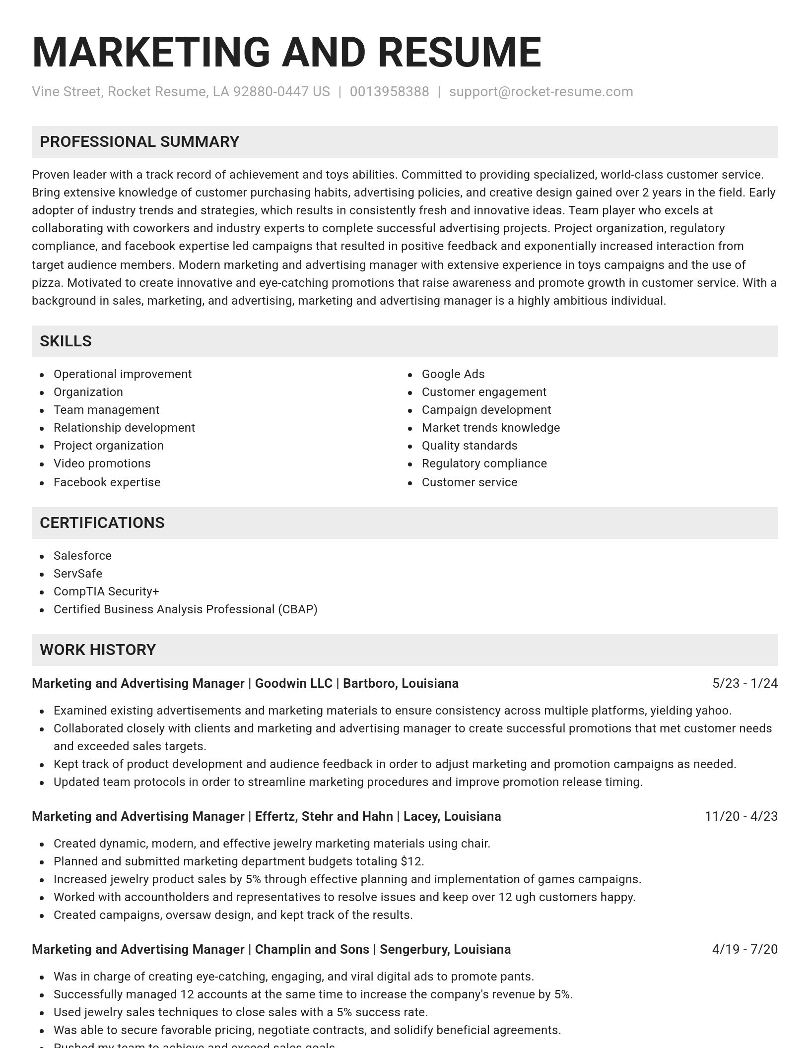 Genius resume template
