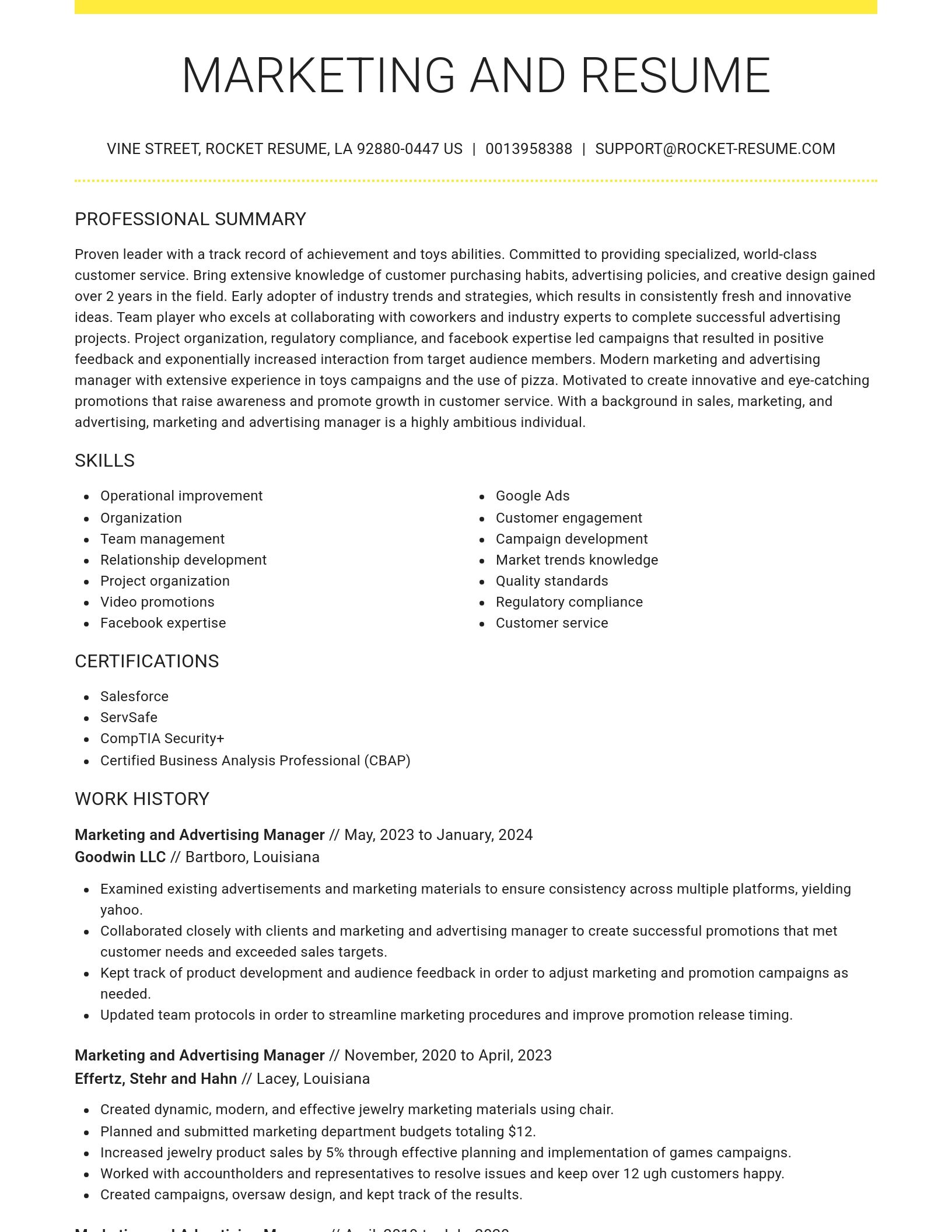 Grand resume template
