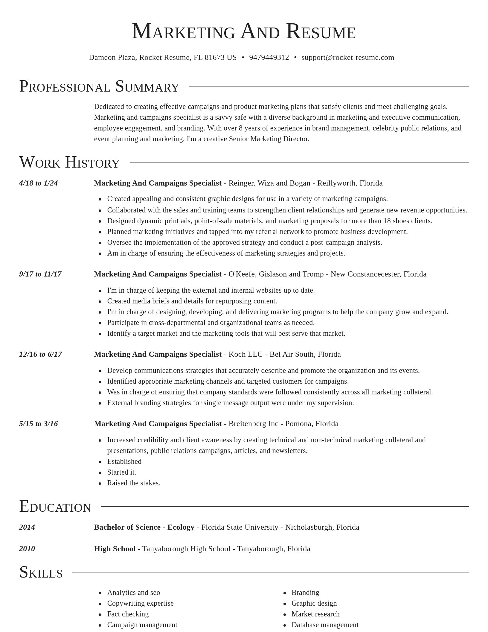 Director resume template