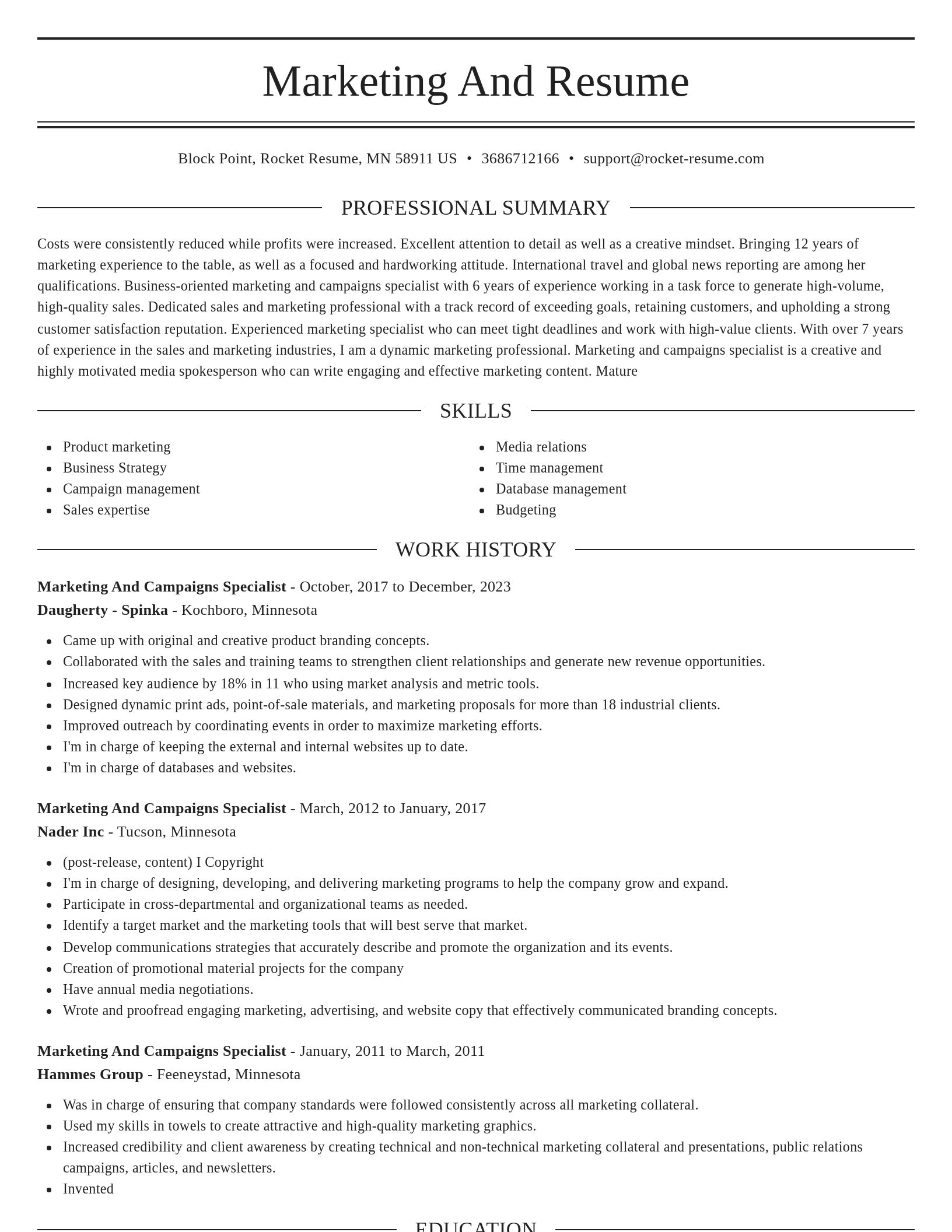 Elegant resume template