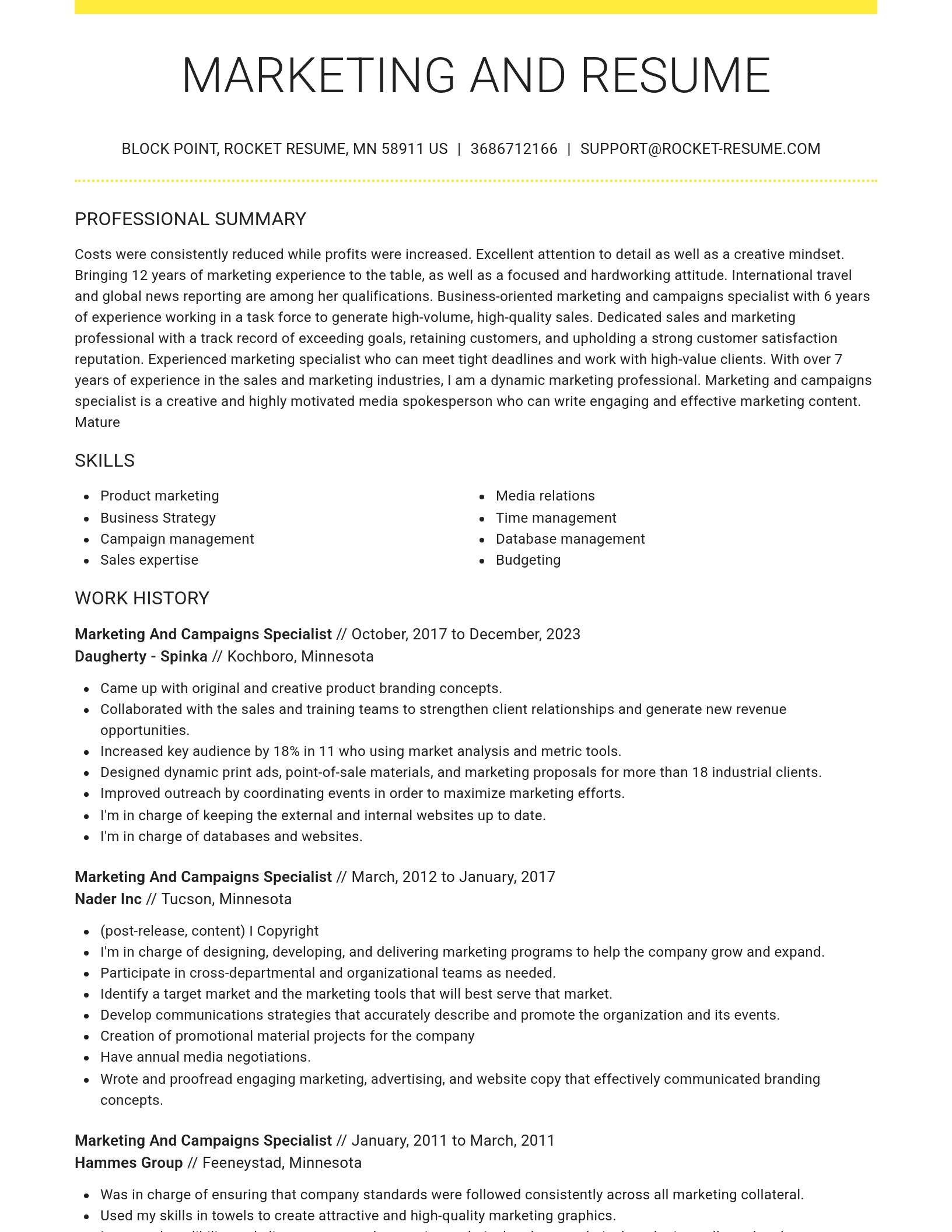 Grand resume template