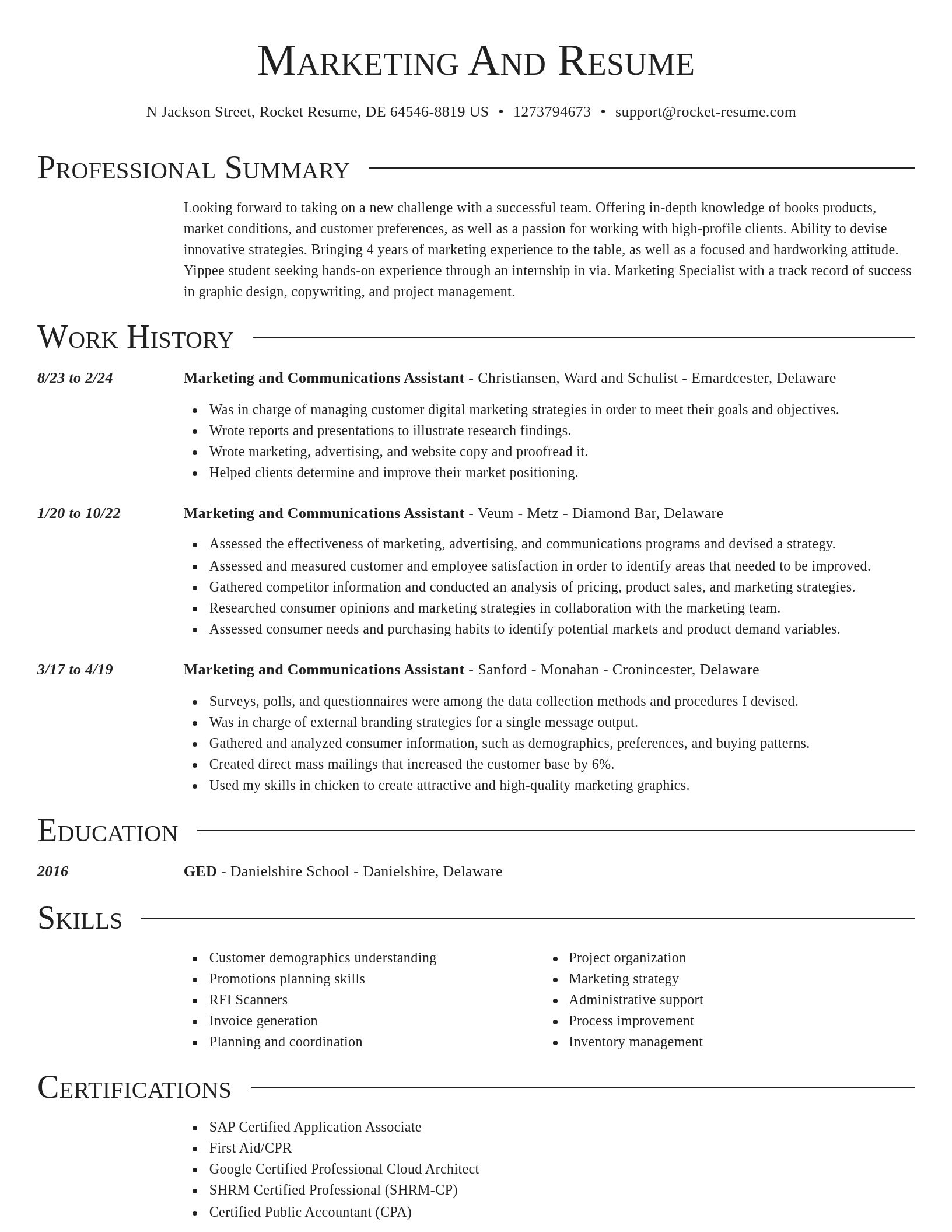 Director resume template