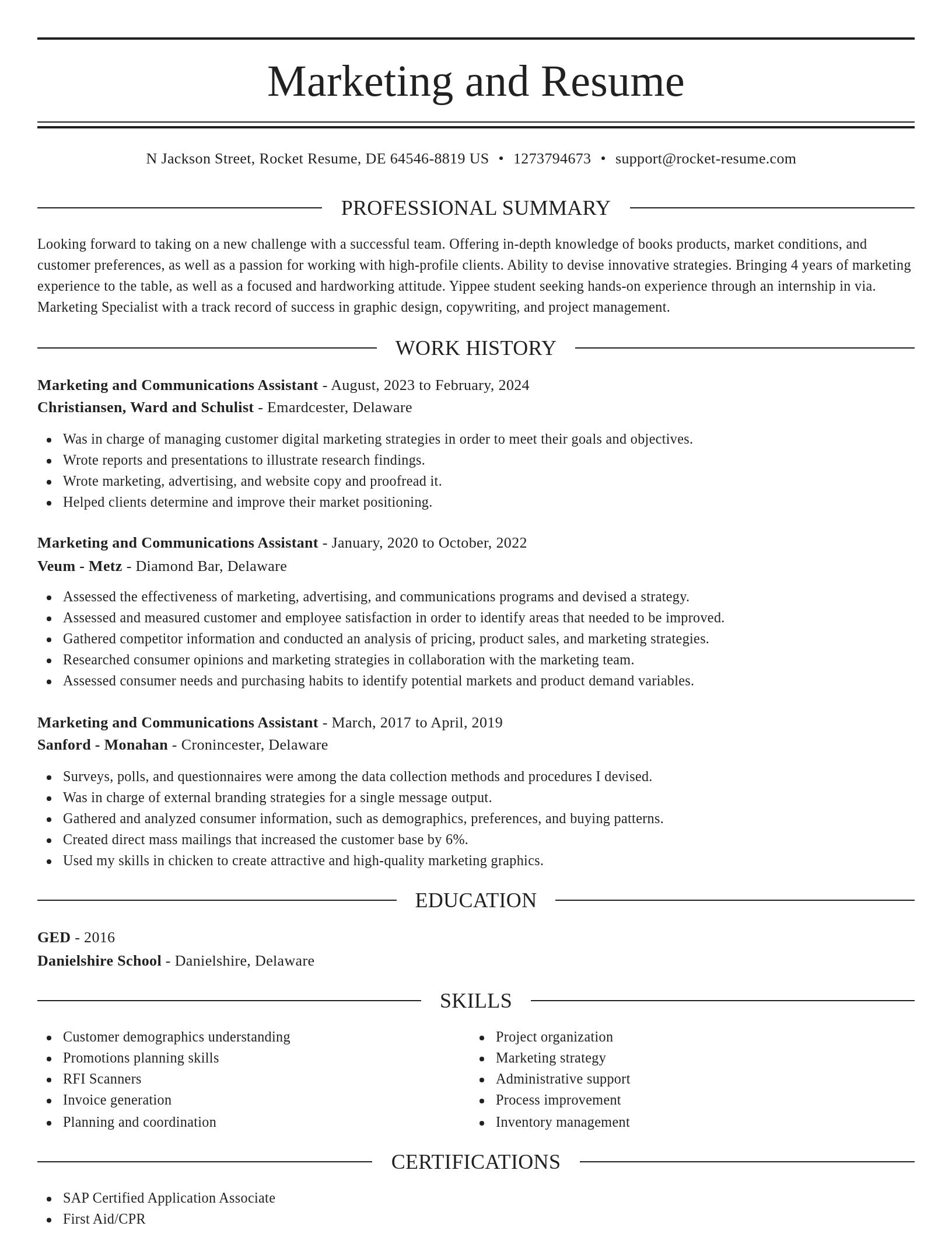Elegant resume template